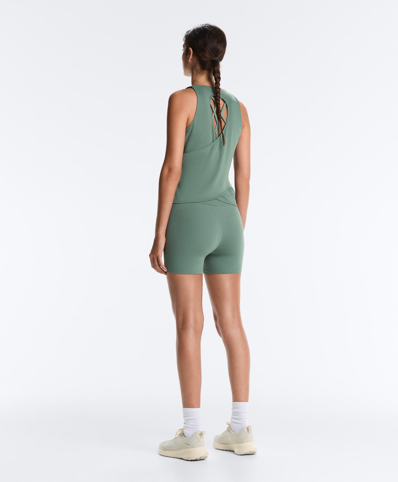 Comfortlux cross-back T-shirt — GREEN