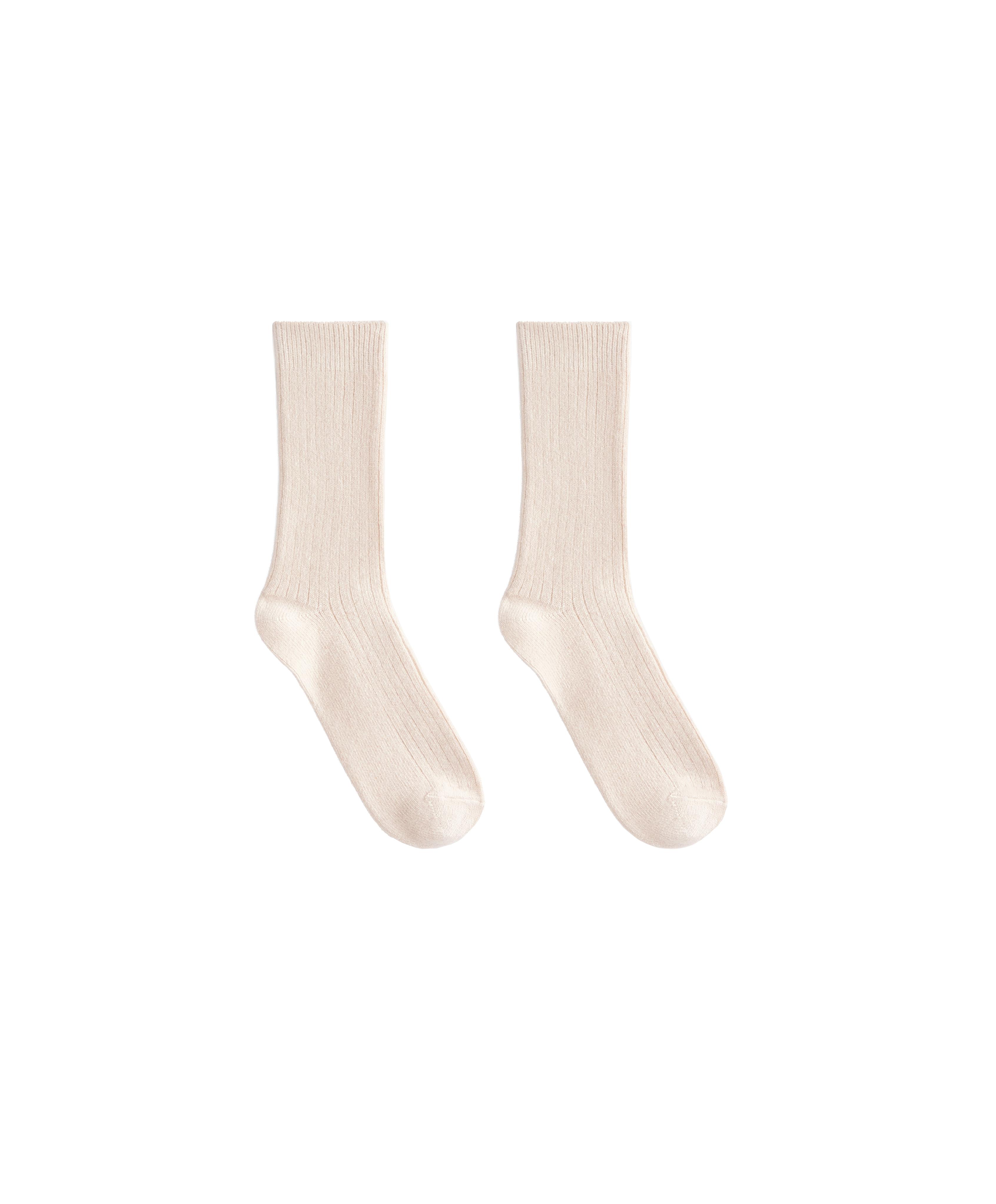 Classic socks 15% cashmere 10% wool — STONE