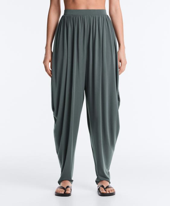 Modal karışımlı bloomer pantolon