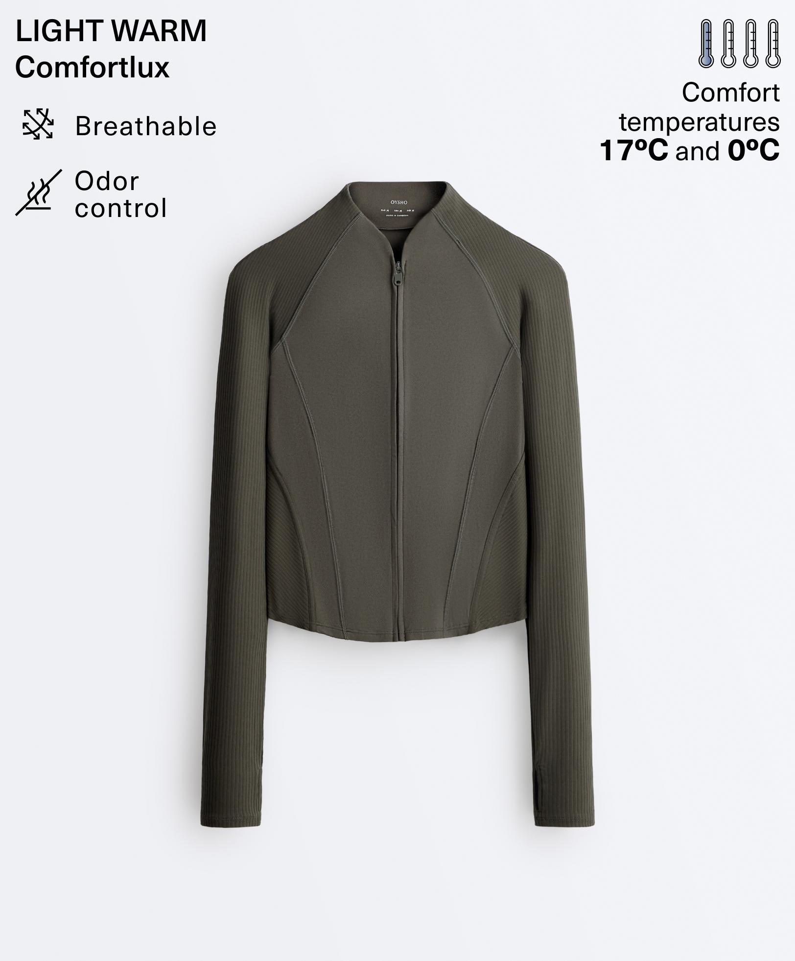 Comfortlux rib technical jacket — GREEN