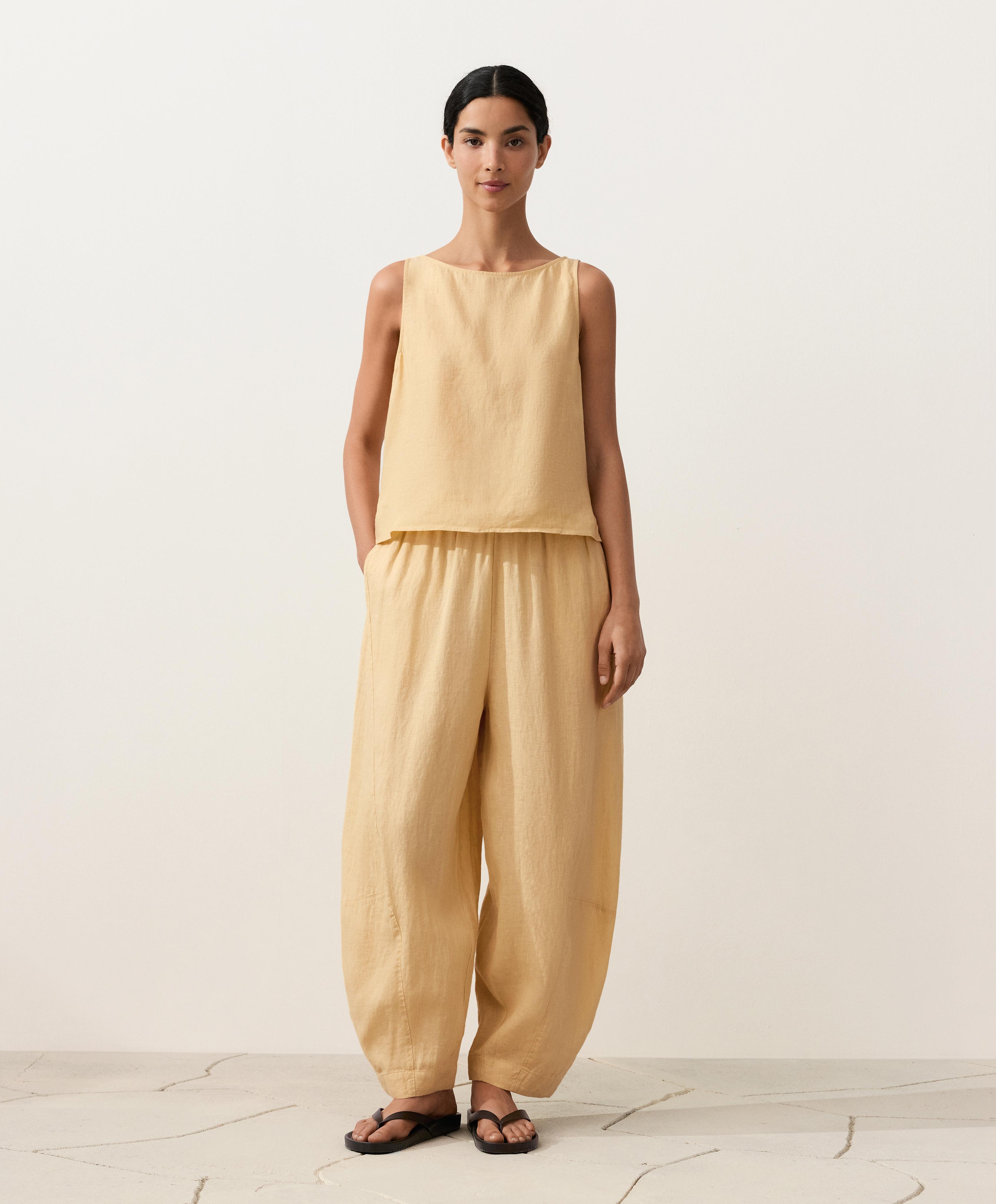 توب مربع 100% كتان