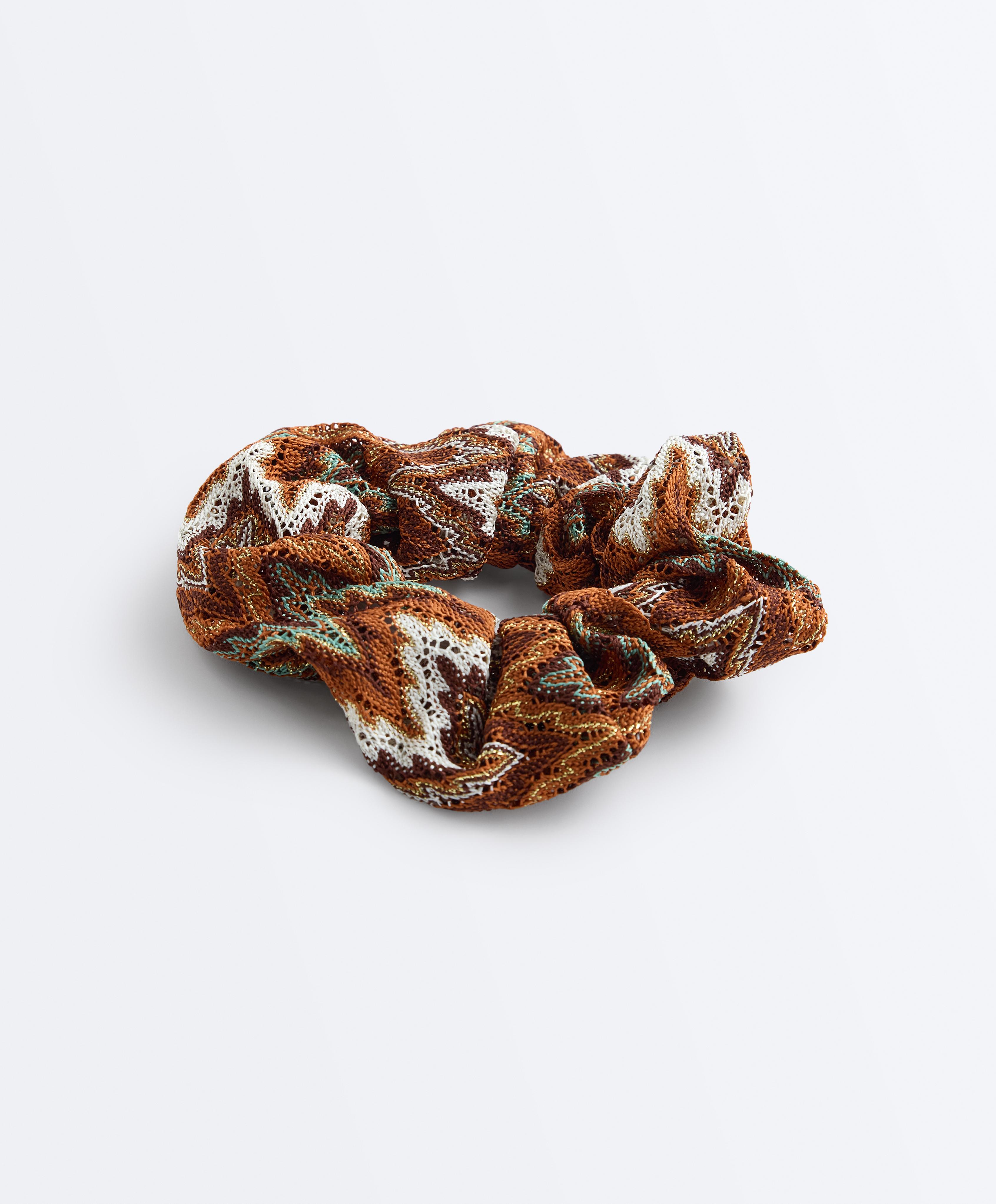 Large herringbone scrunchie — BEIGE