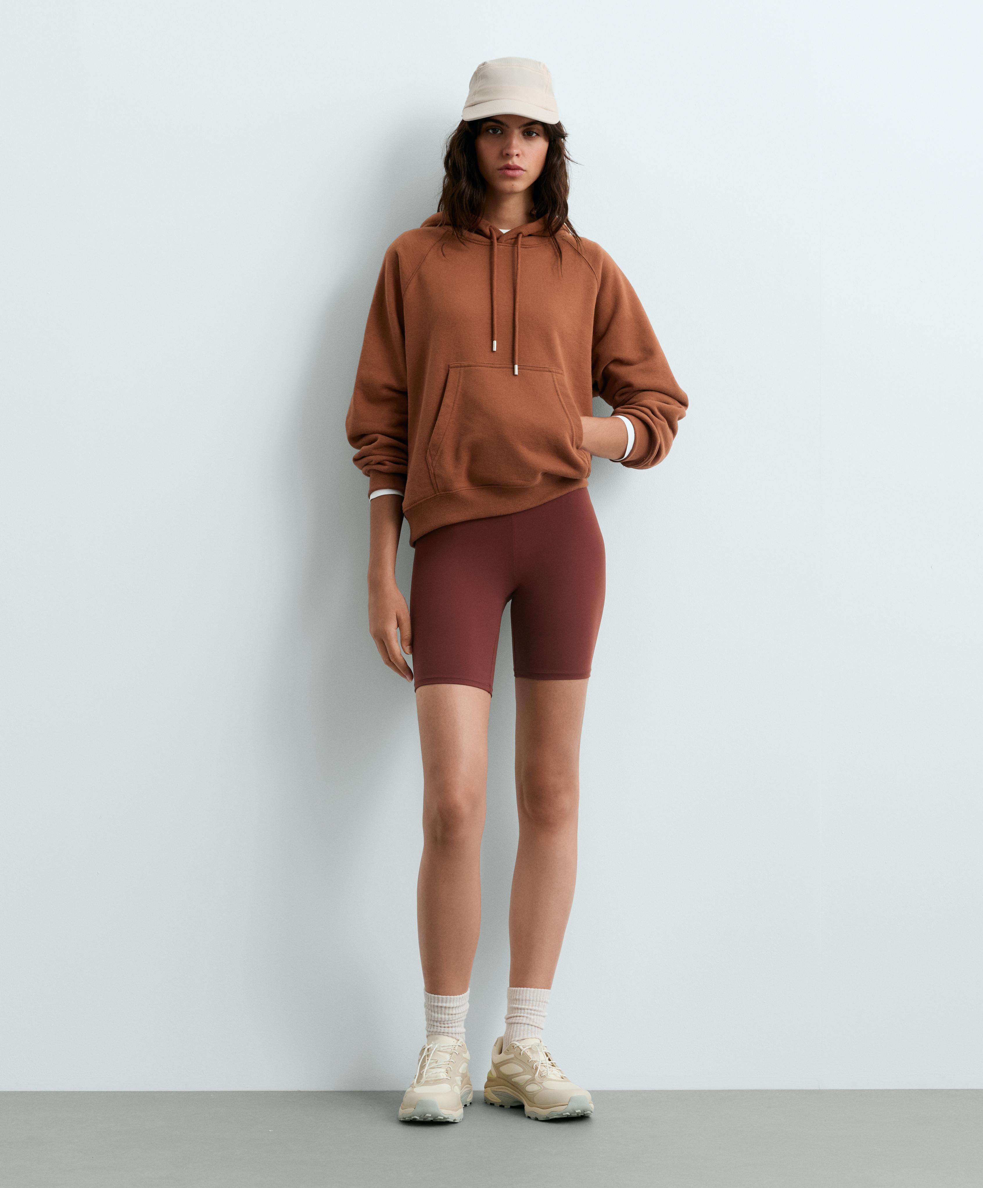Sweater met capuchon van katoenmix