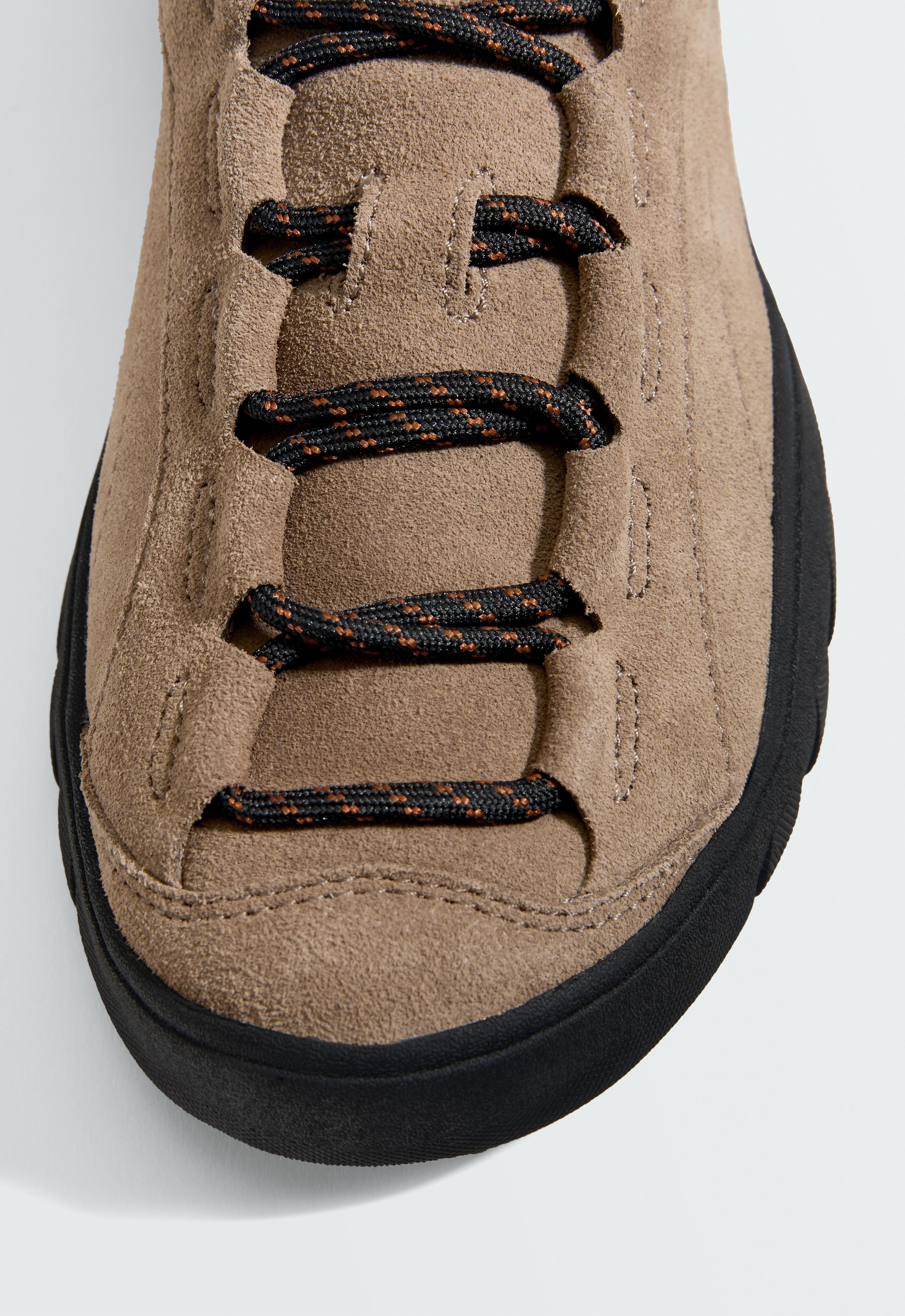 Split-leather trainers — NATURAL