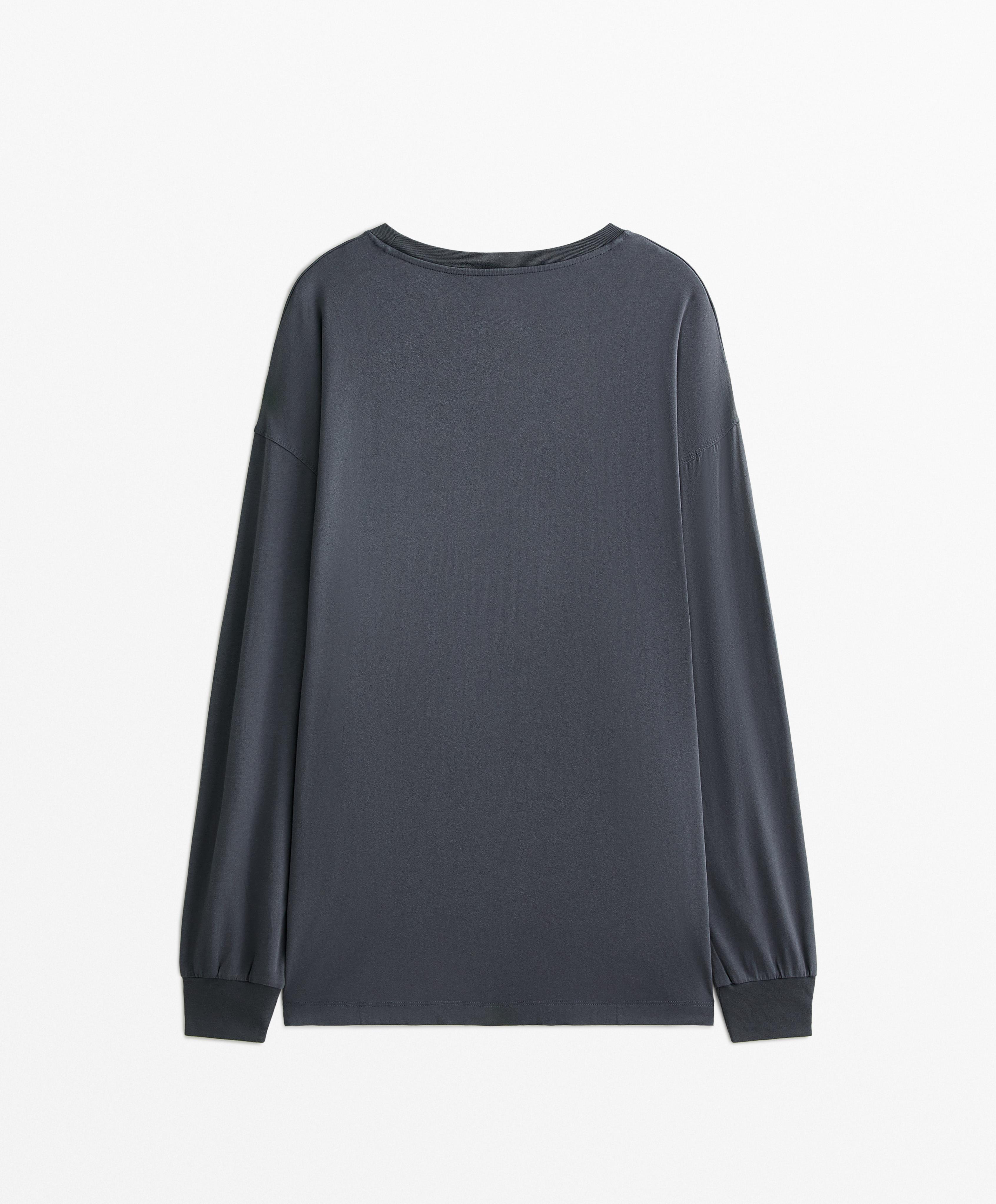 Cotton blend long T-shirt - Sale Cotton blend long T-shirt - Sale