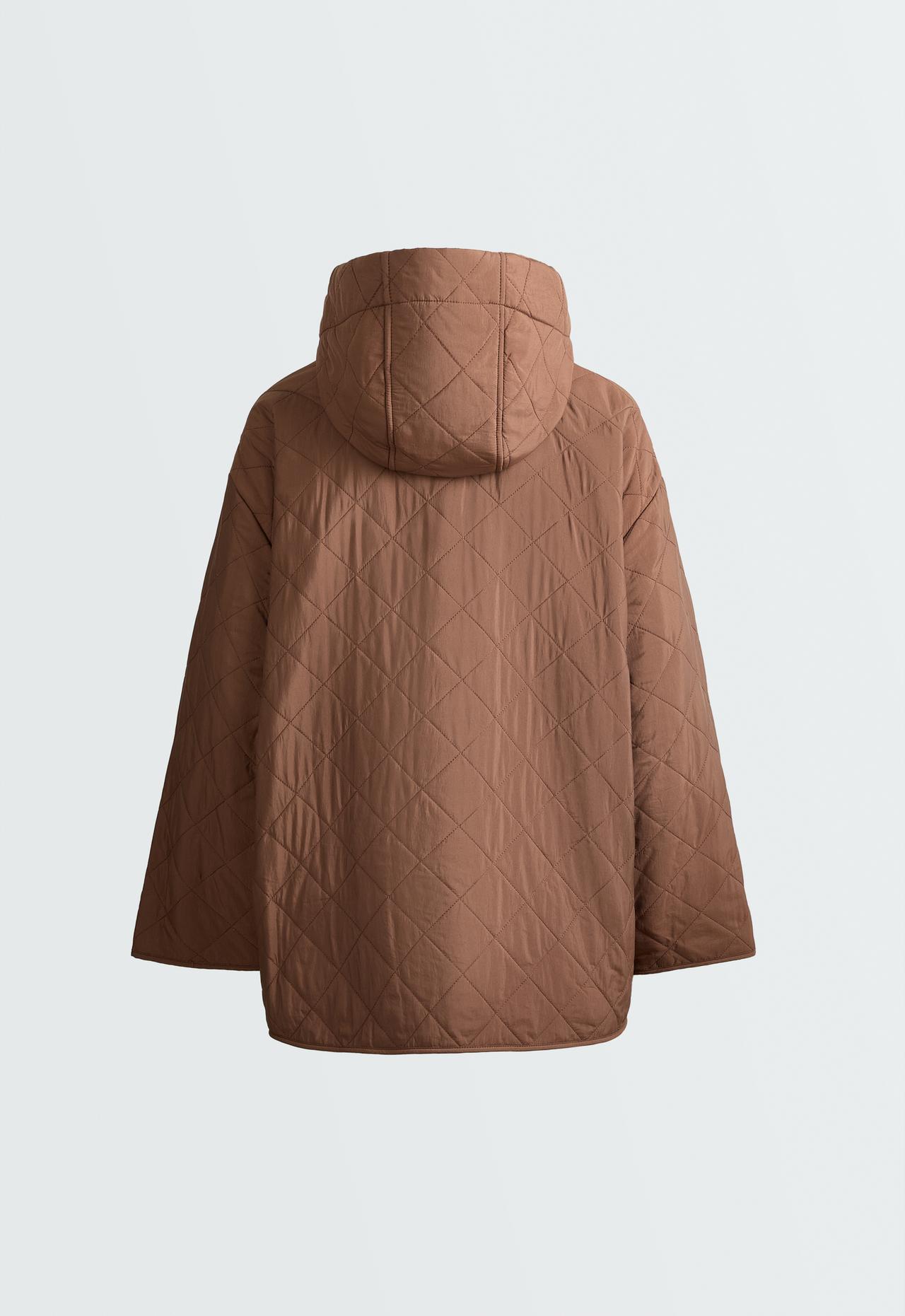 Fellex® aerogel padded jacket with faux-fur-effect lining — DARK BRICK