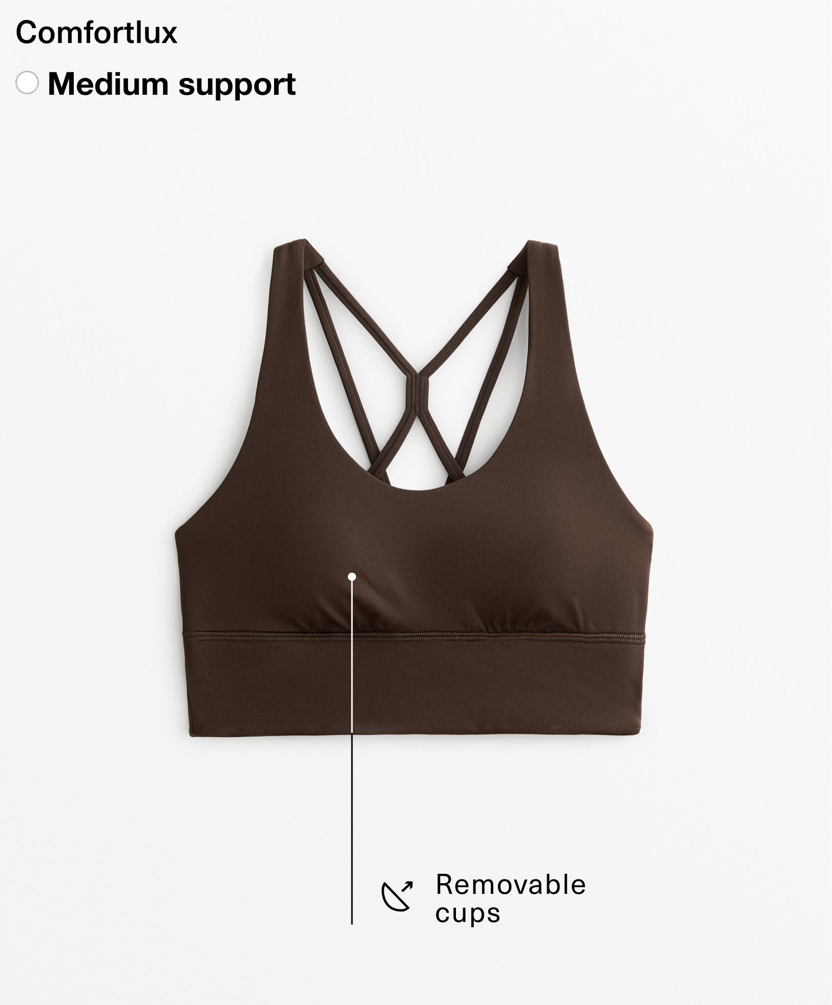 Medium-support comfortlux sports bra with cups