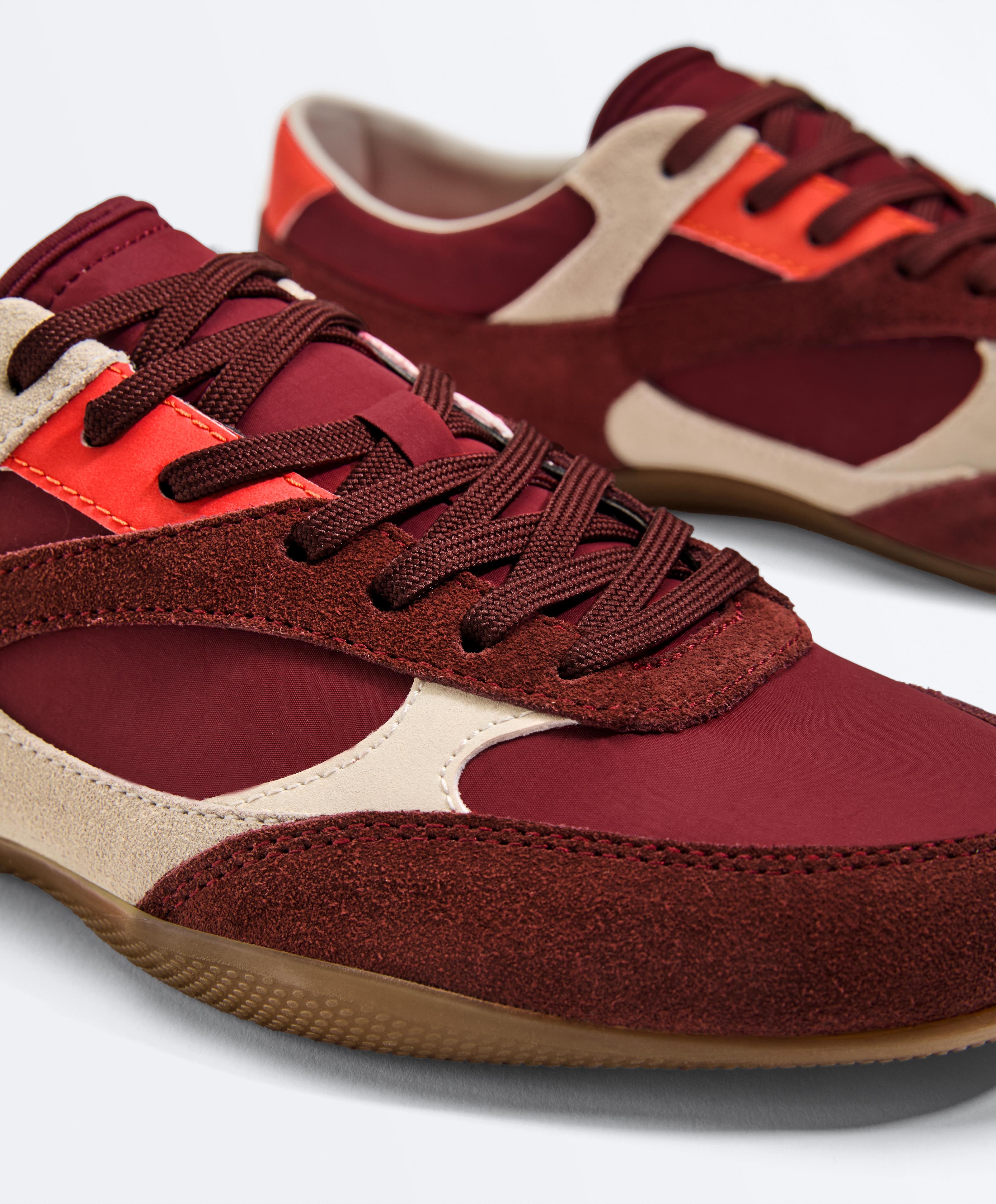 Retro-style trainers — BURGUNDY