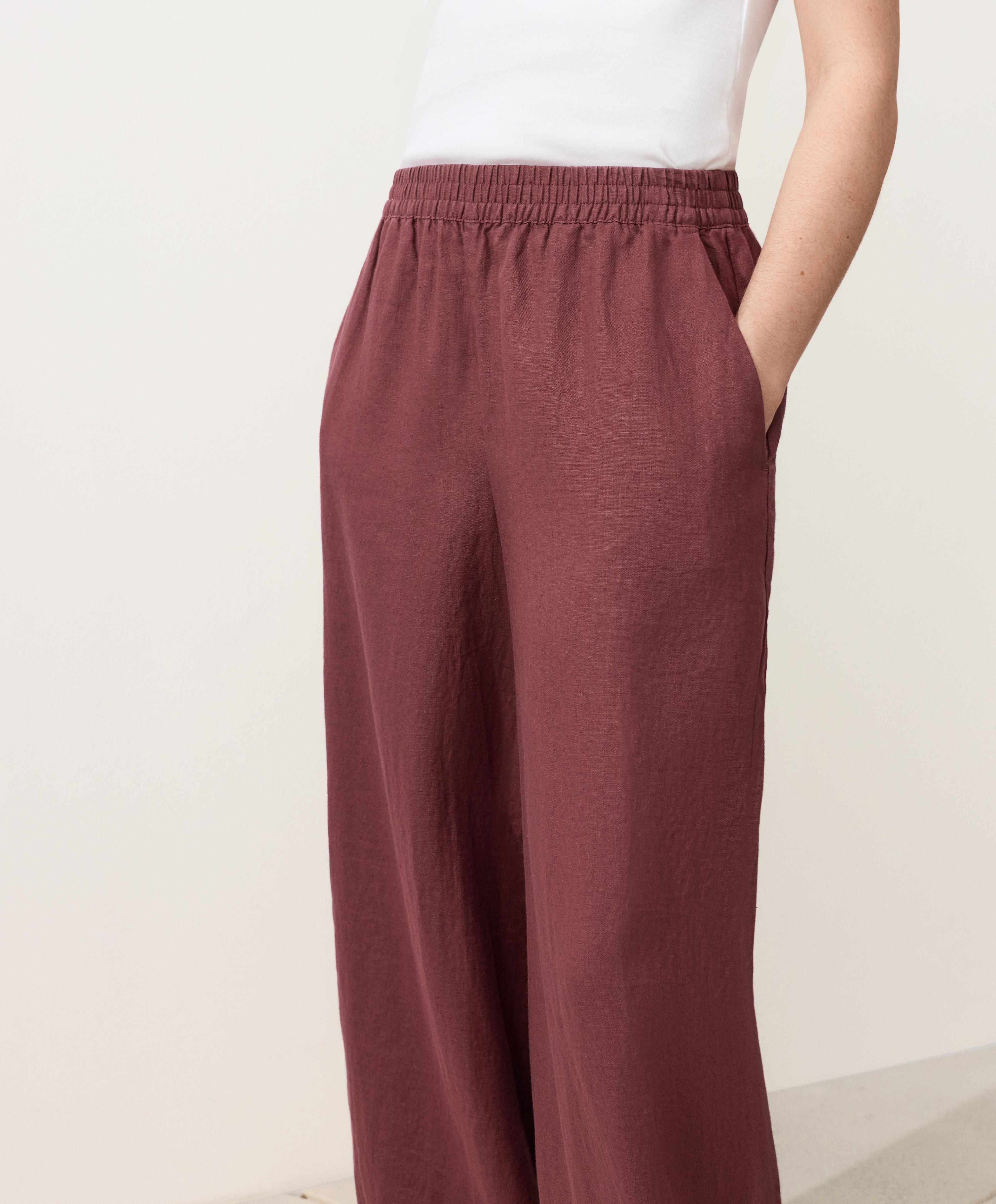 Брюки-блуммеры из 100%-го льна Брюки-блуммеры из 100%-го льна