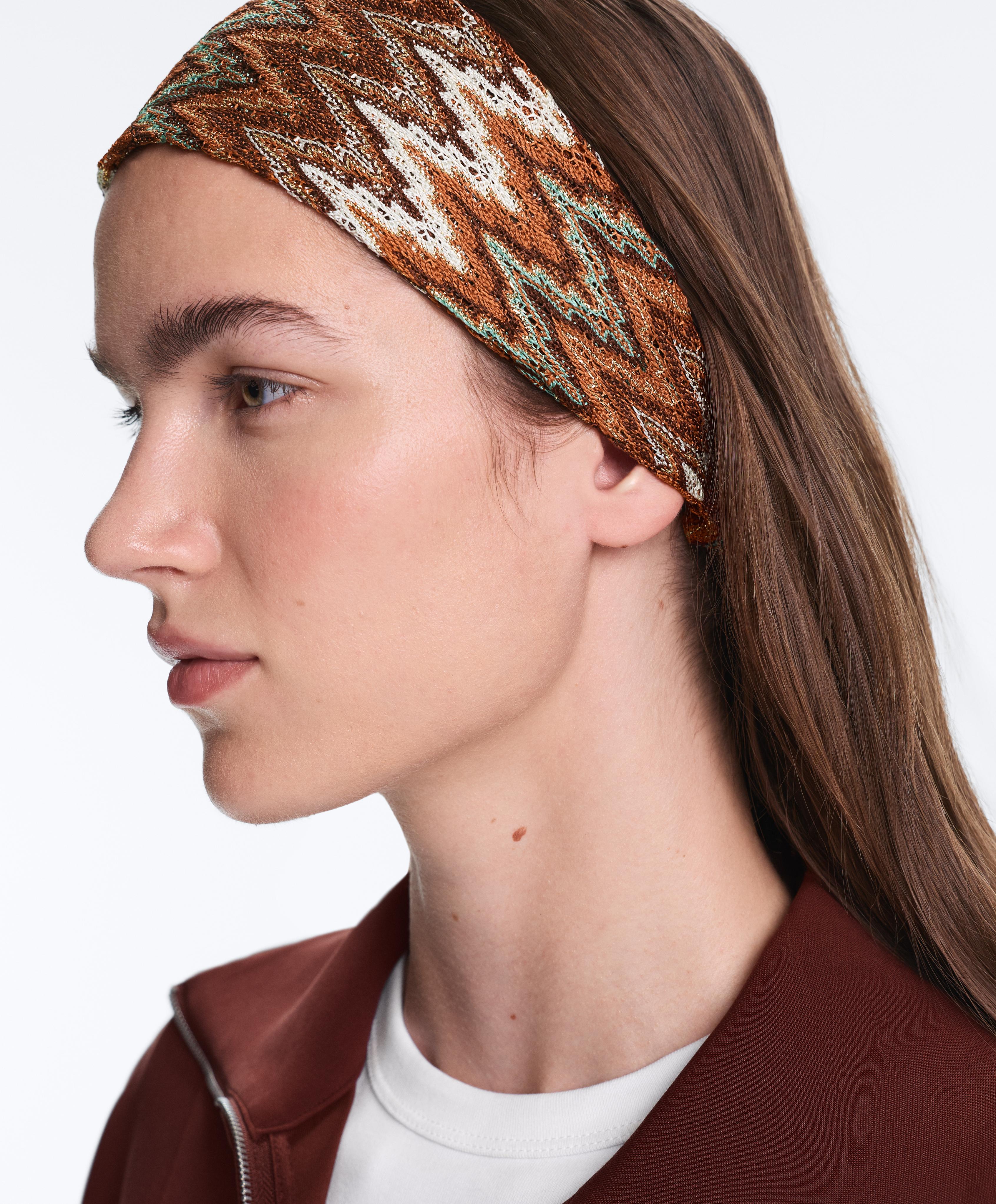 Herringbone headband — BEIGE