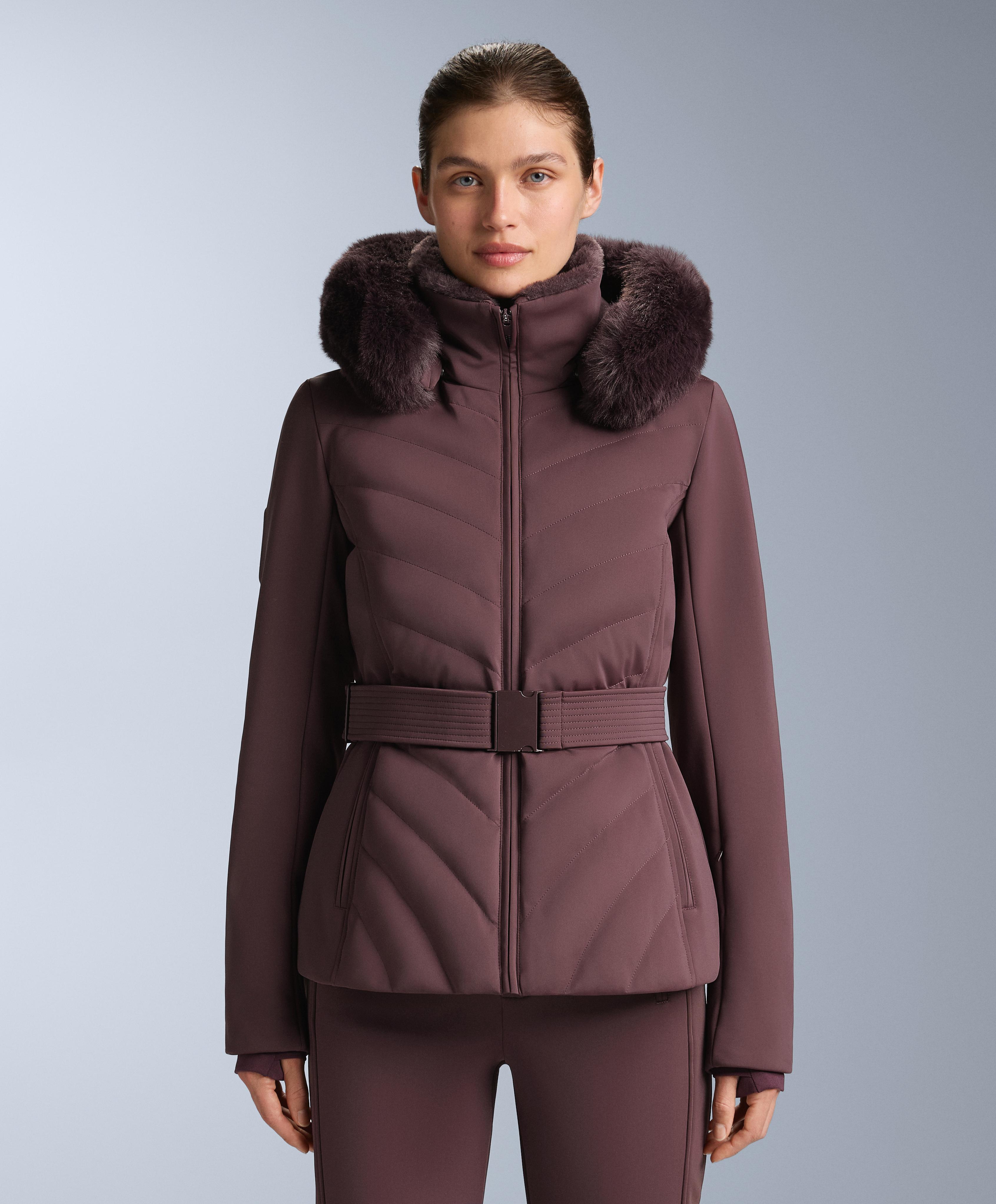 Primaloft® SKI water-resistant super-fitted jacket — DARK WINE RED