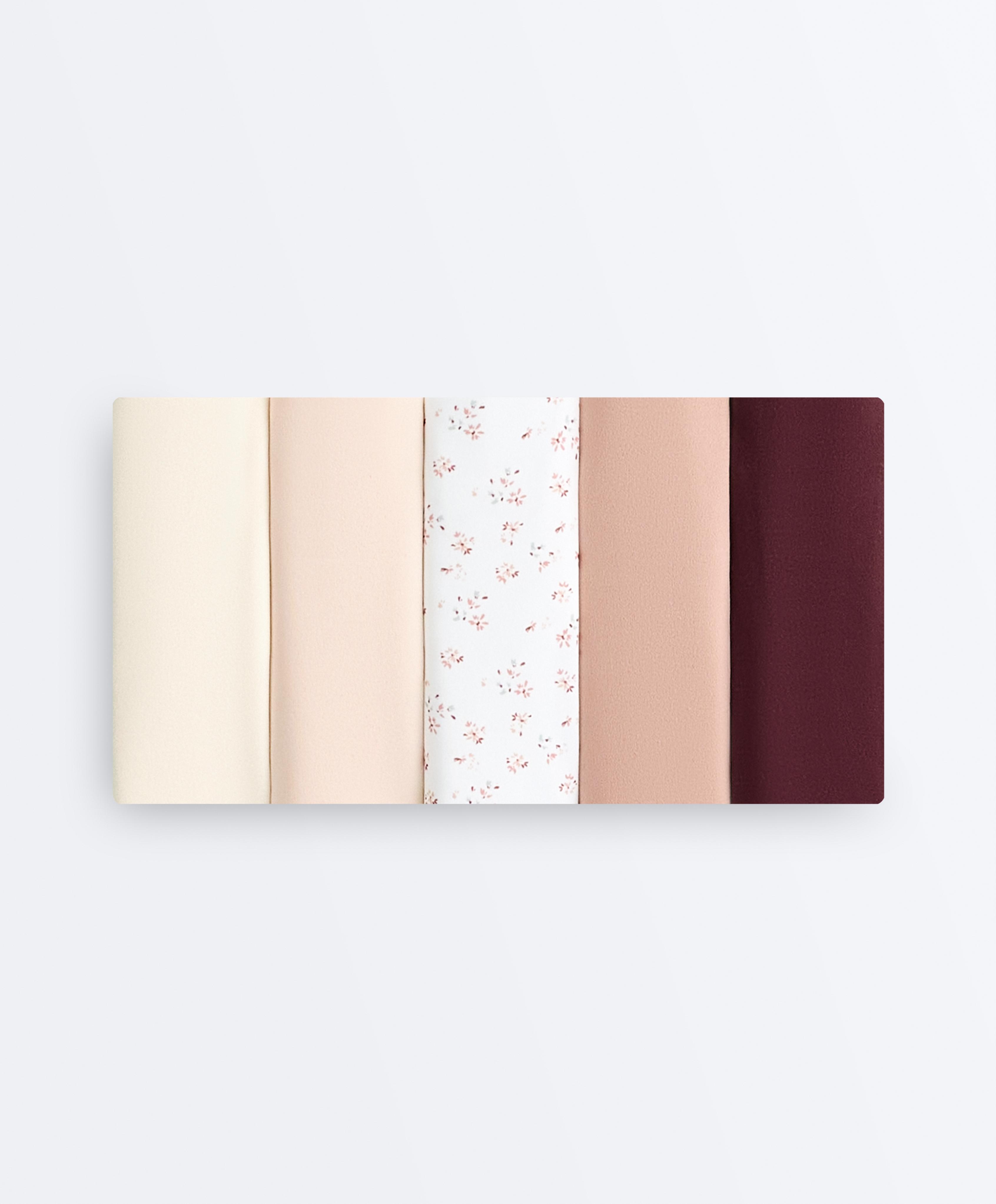 5 invisible laser-cut polyamide blend thongs — SOFT PINK