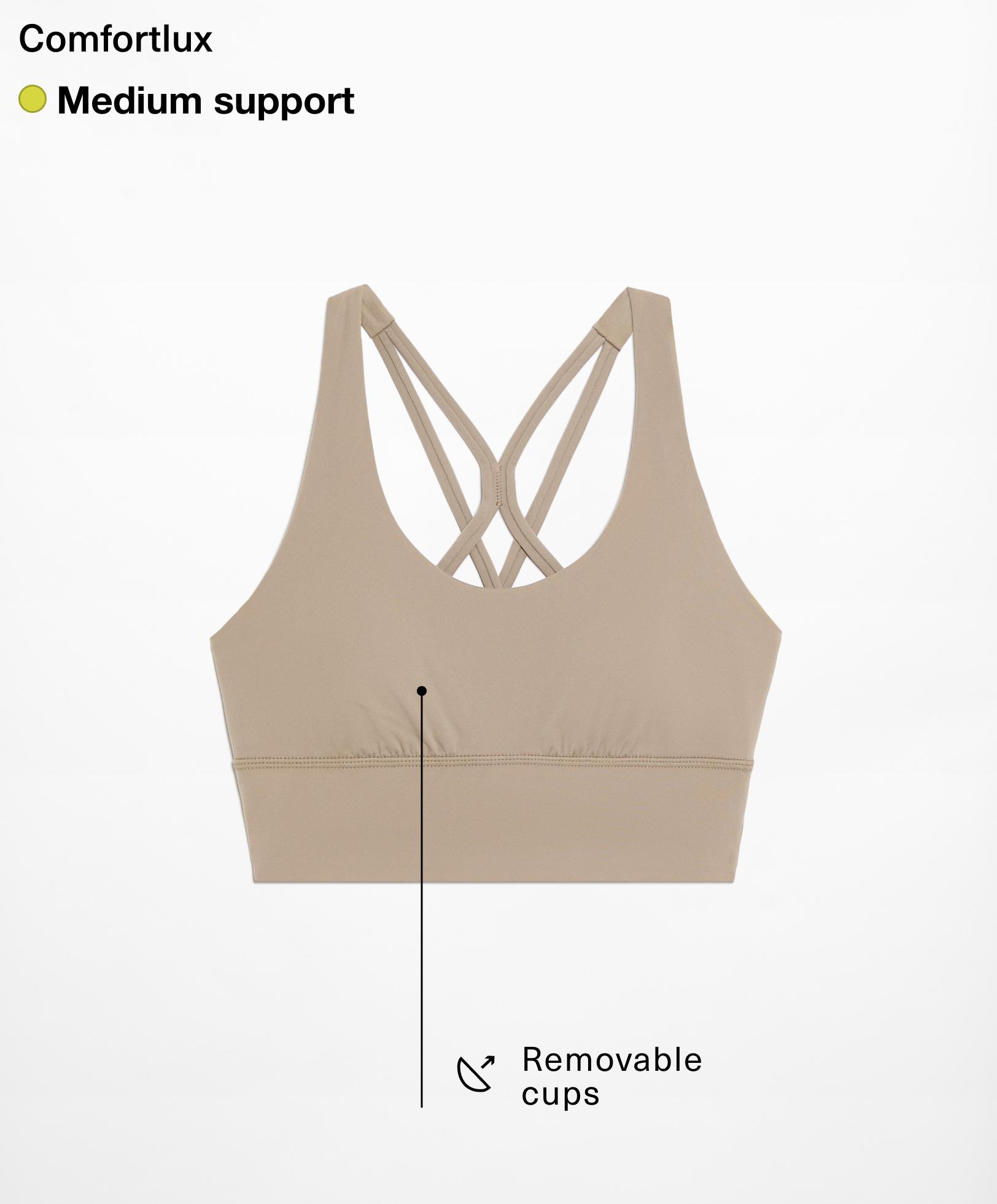 Medium-support comfortlux sports bra with cups