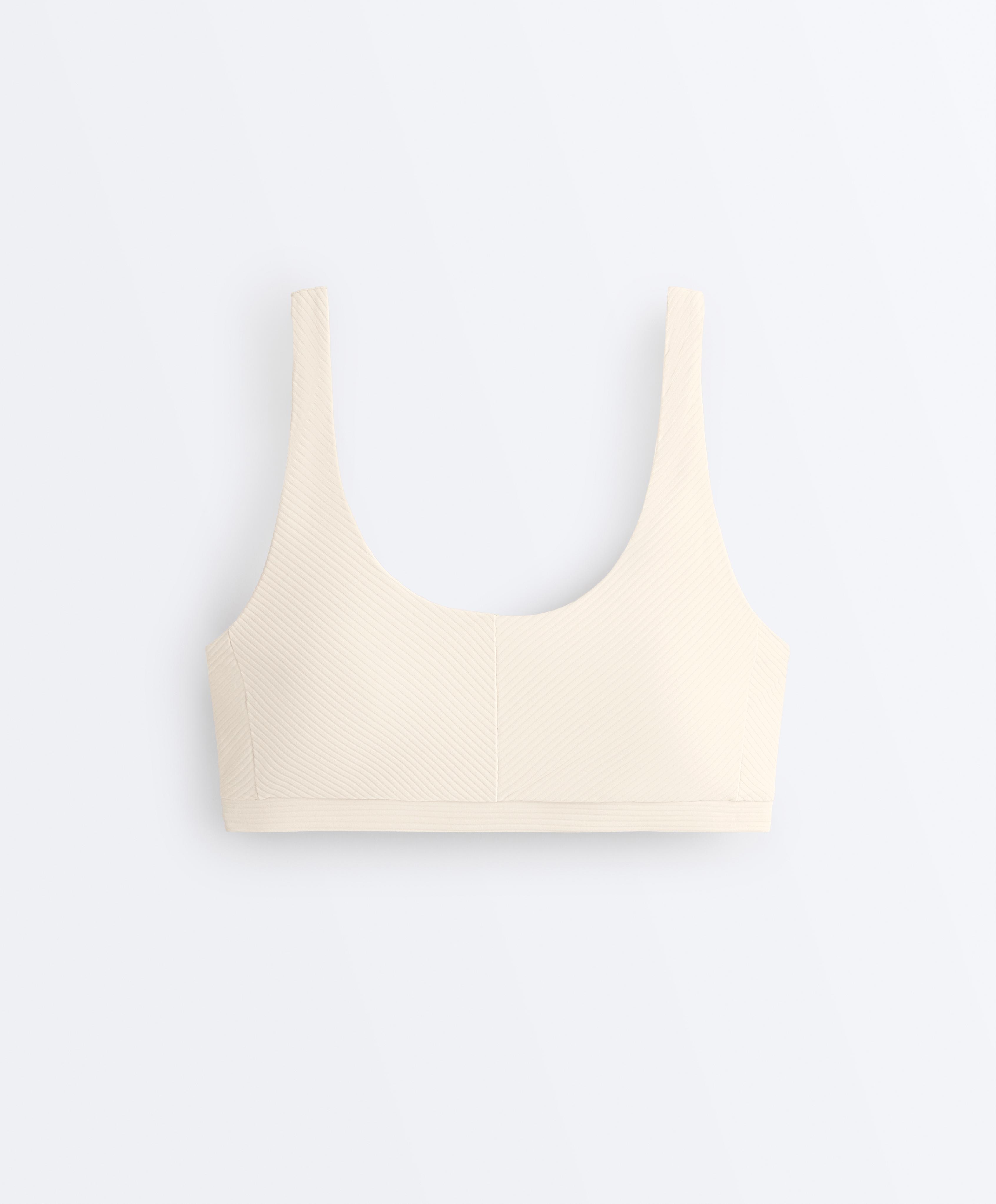 Rib Comfortlux top — PALE BEIGE