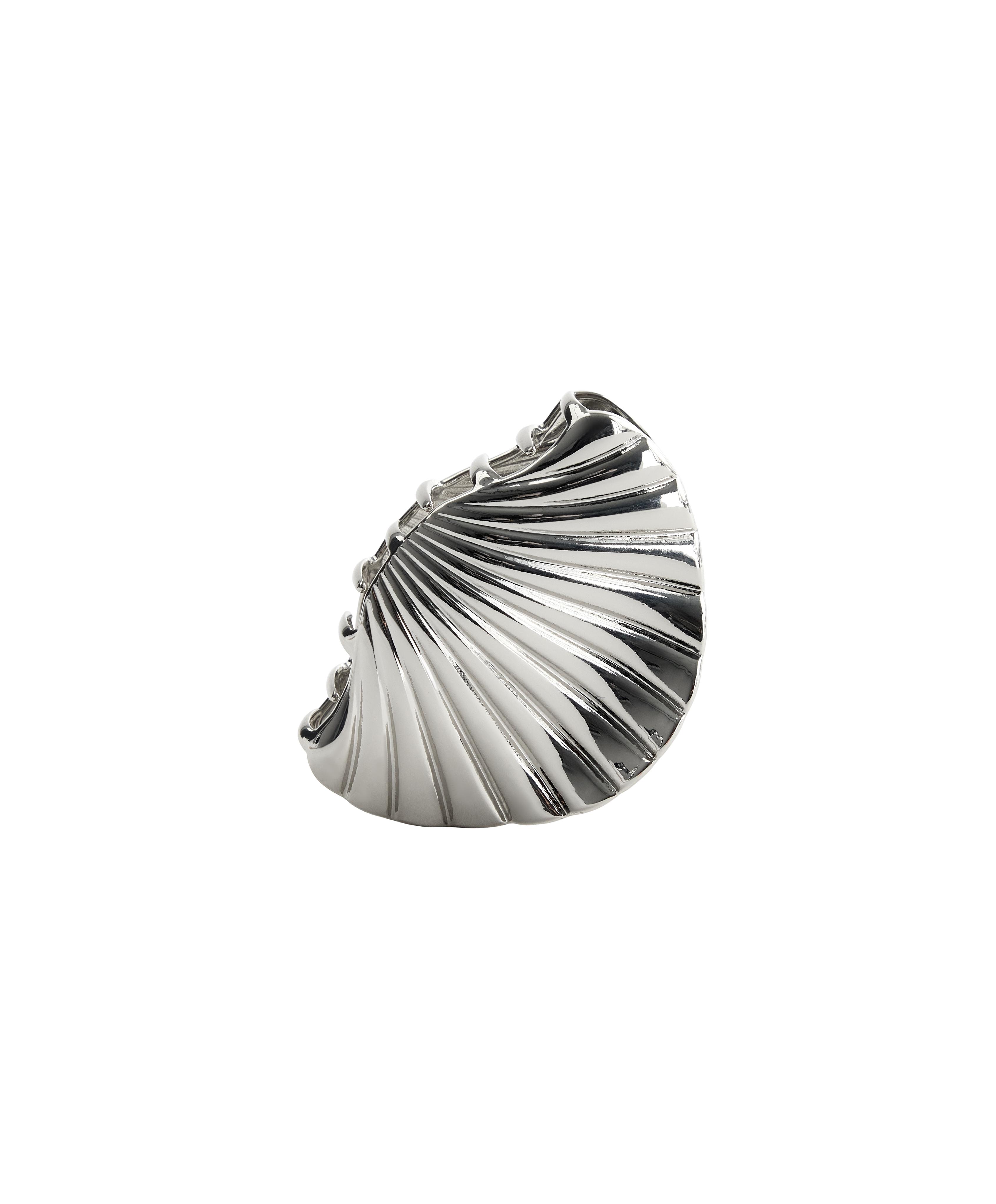 Shell metallic hair clip — SILVER