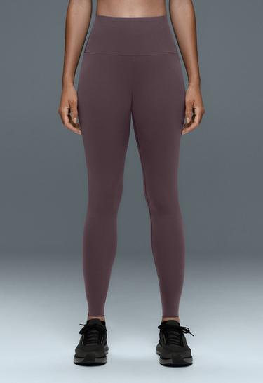Perfect-adapt high-rise ankle-length leggings — Purplish brown 3