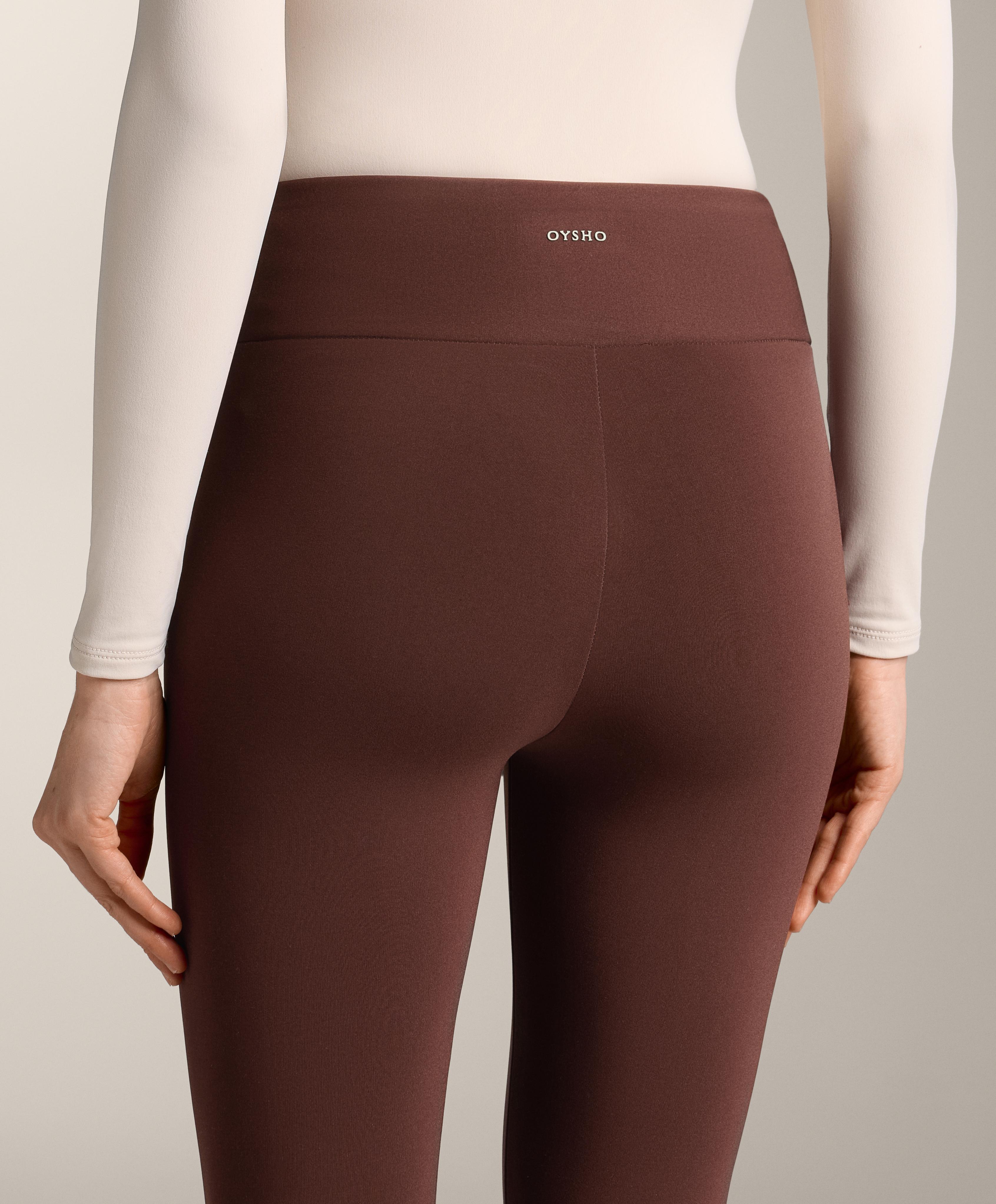 Super-extra-warm seamless 70cm high-rise ankle-length leggings — BURGUNDY