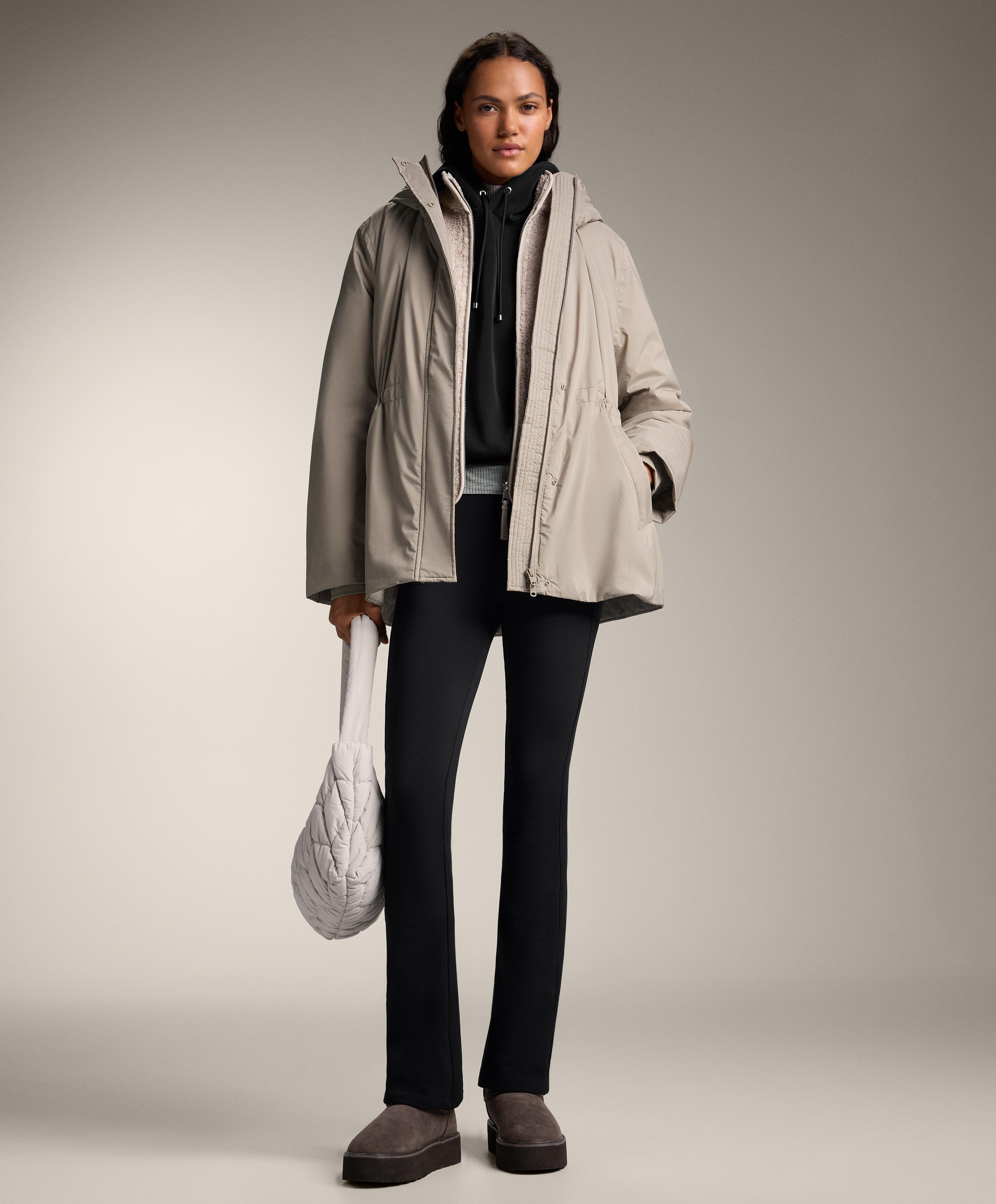 بنطلون flare high rise warm pockets