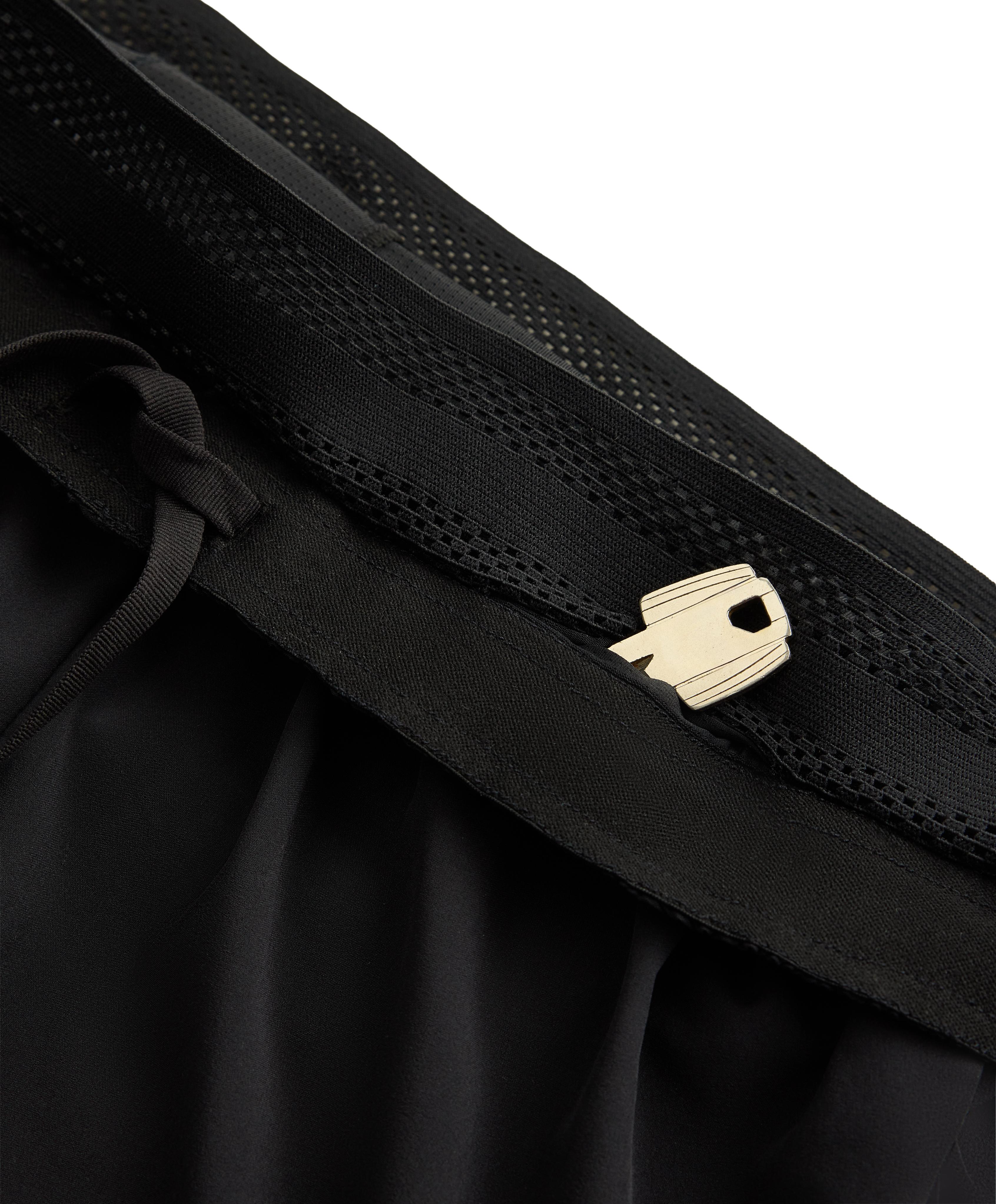 Mid rise 2-in-1 technical shorts — BLACK