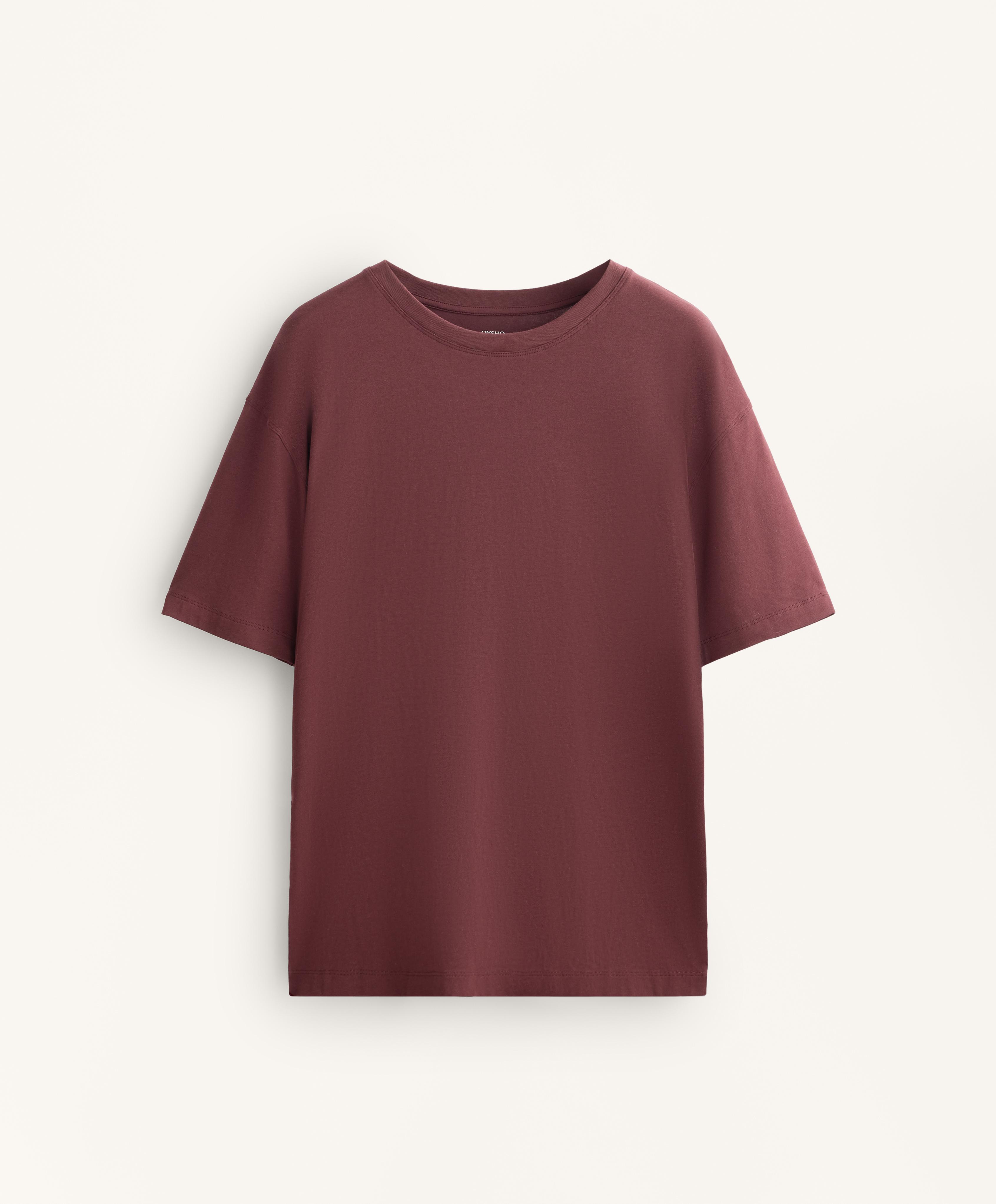 تيشرت من القطن المخلوط بأكمام قصيرة