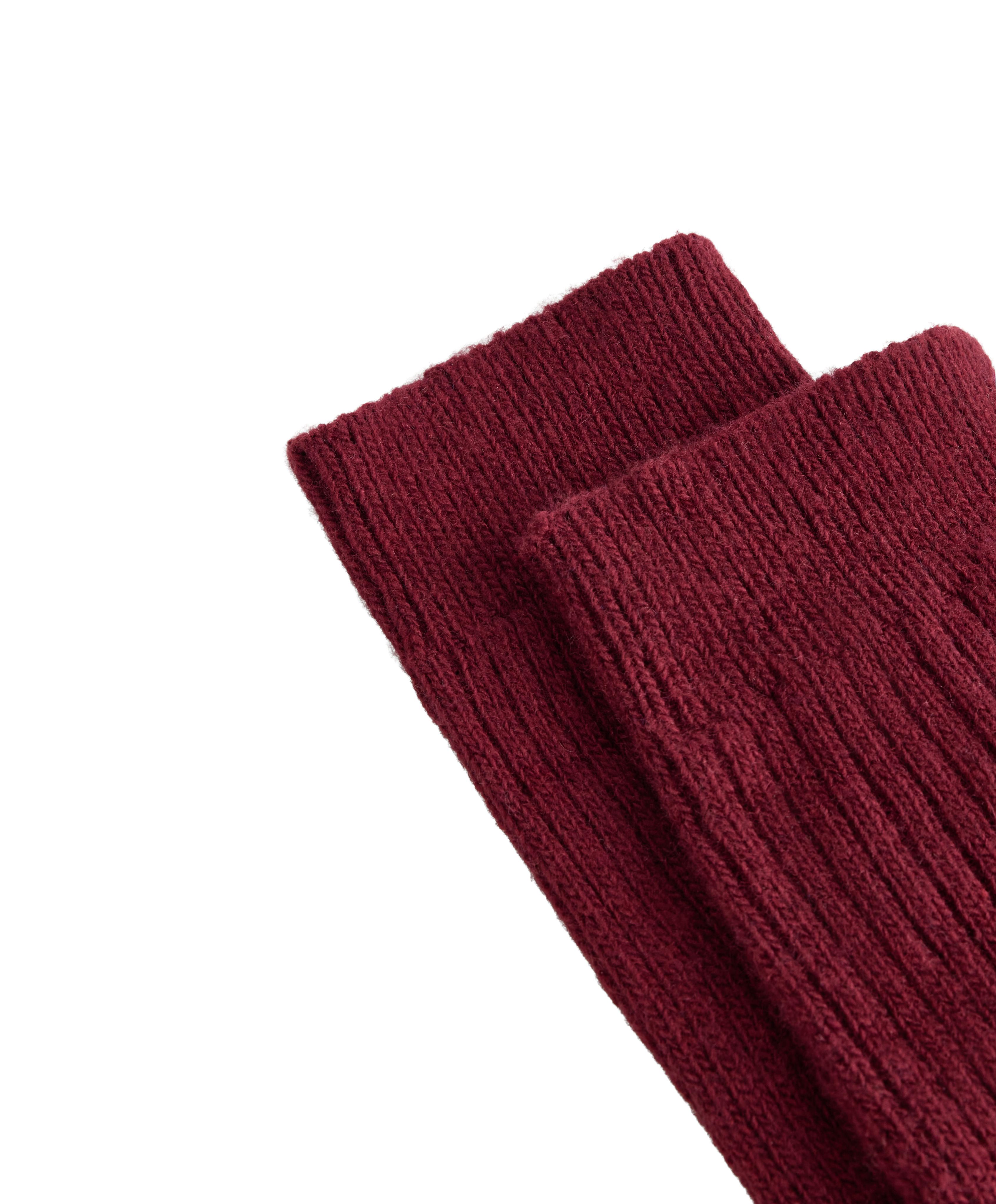 18% cashmere 13% wool long socks — CHERRY