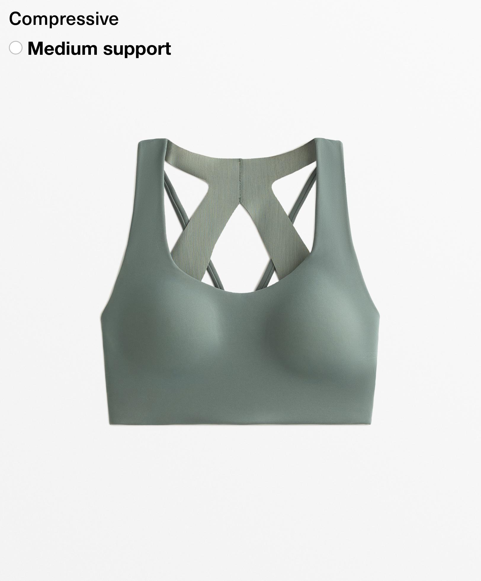 Brassière sport compressive à maintien modéré