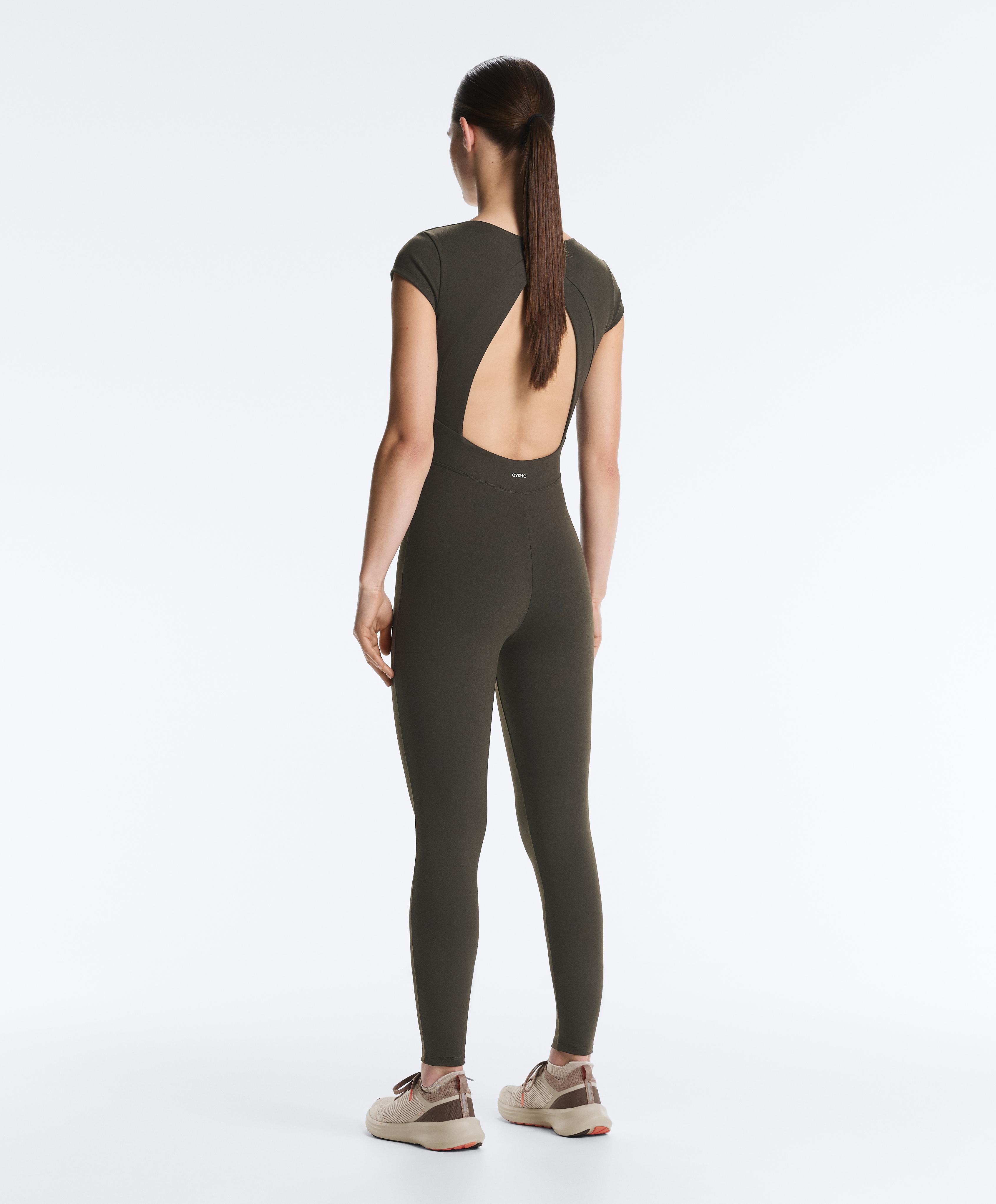 Evermove short-sleeve long jumpsuit — BROWN