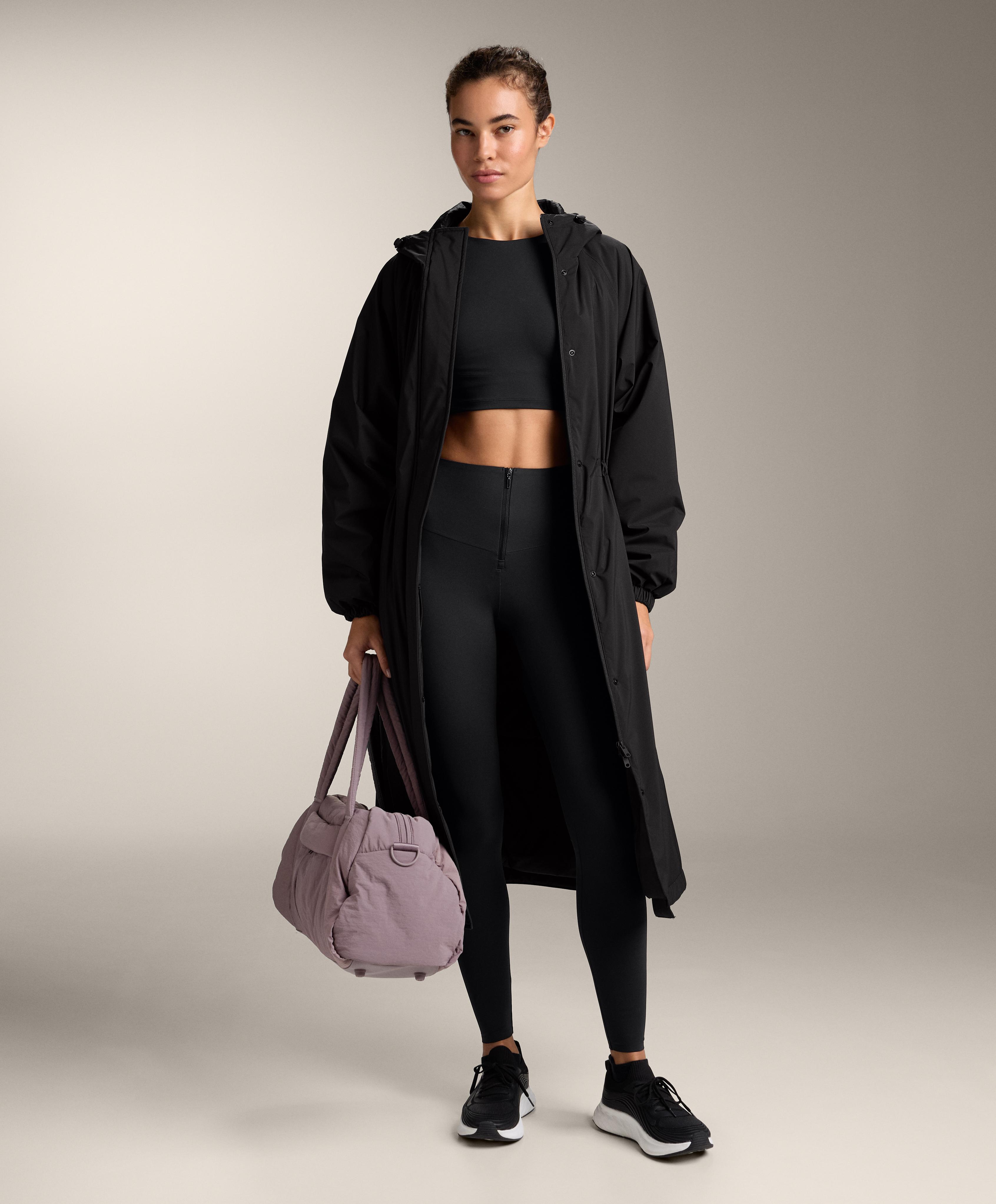 Compressive high-rise core-control ankle-length leggings with zip Compressive high-rise core-control ankle-length leggings with zip