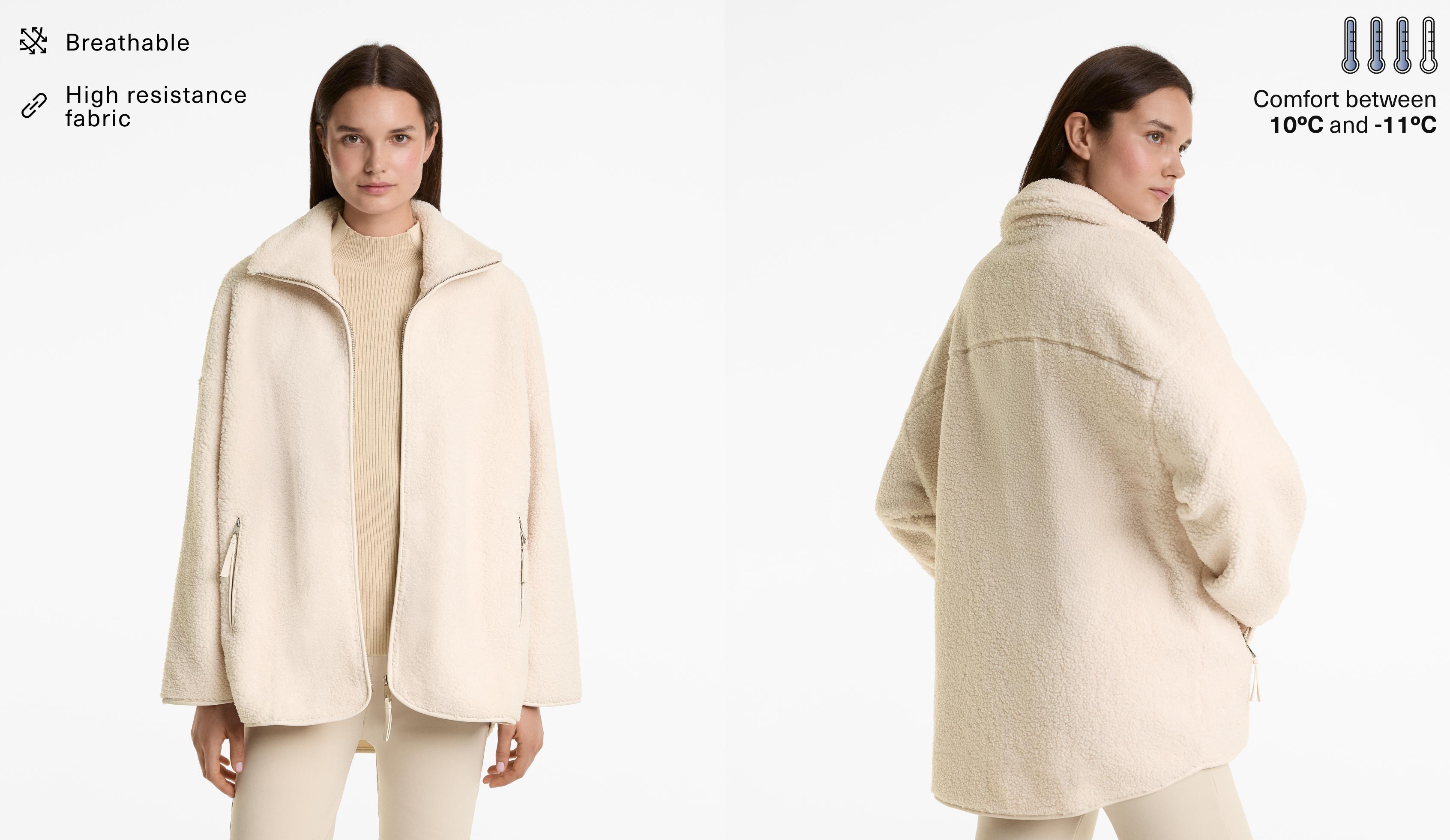 Faux-shearling oversize jacket