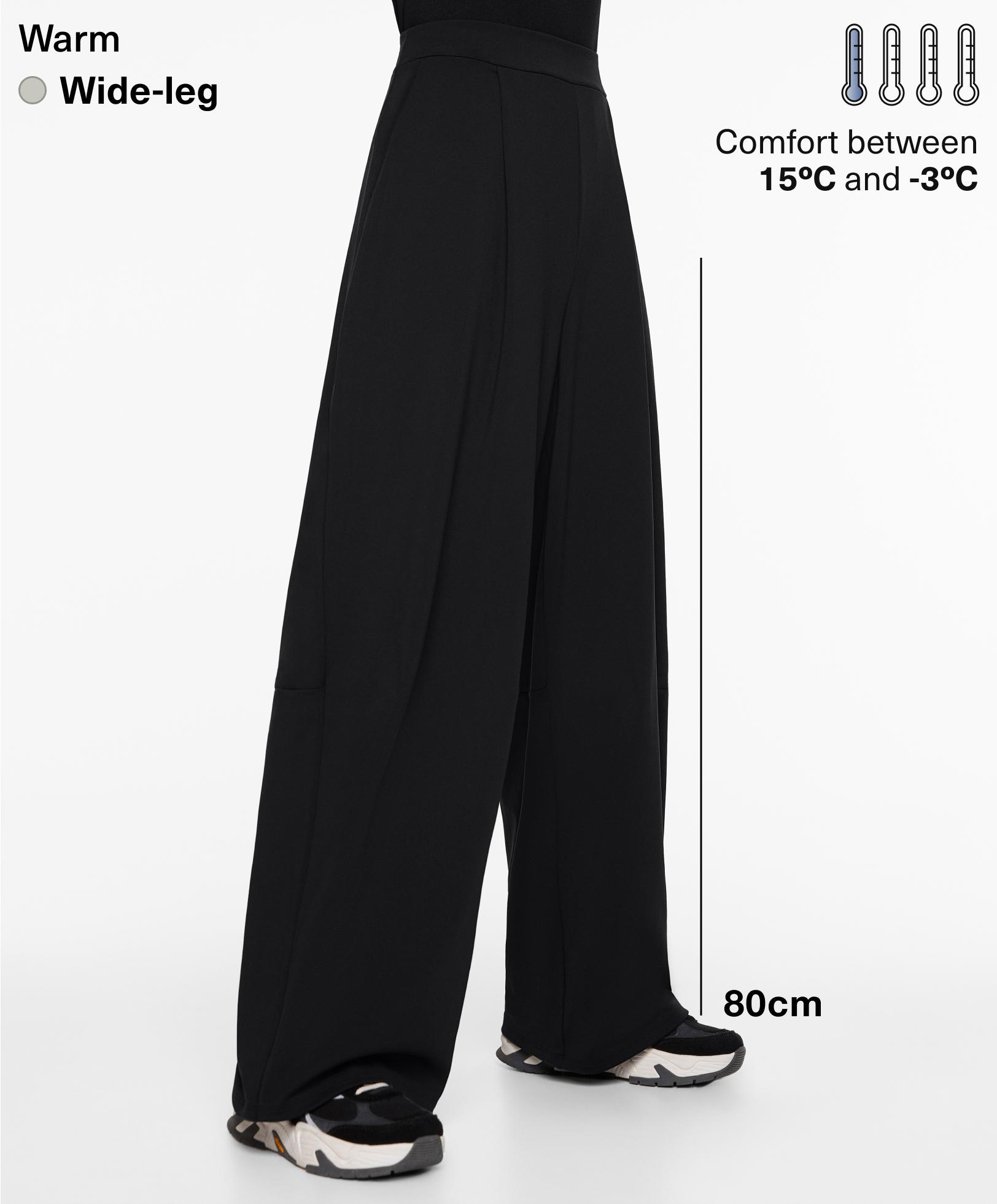 Warm wide-leg trousers - Sniženja