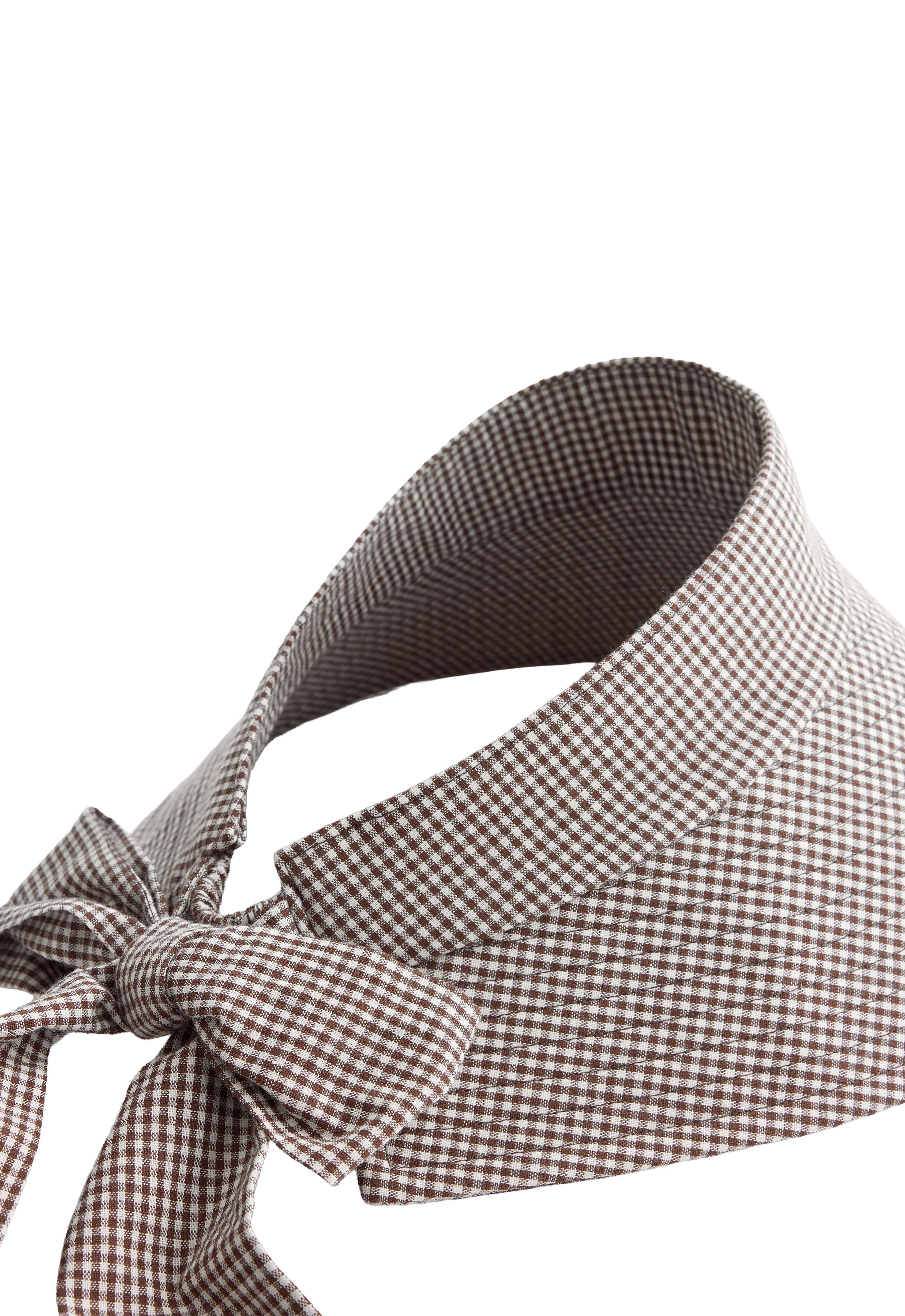 Gingham visor — BROWN