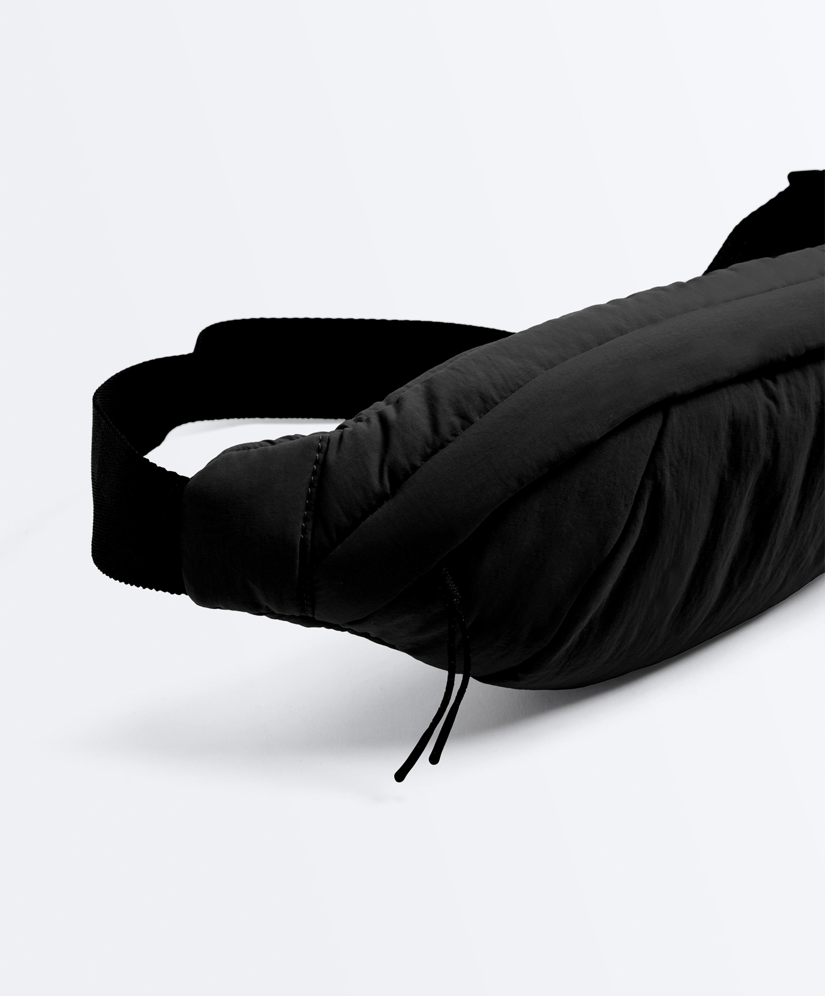 Water-repellent nylon belt bag — BLACK