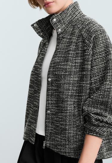 Rib-mix jacket — BLACK 4