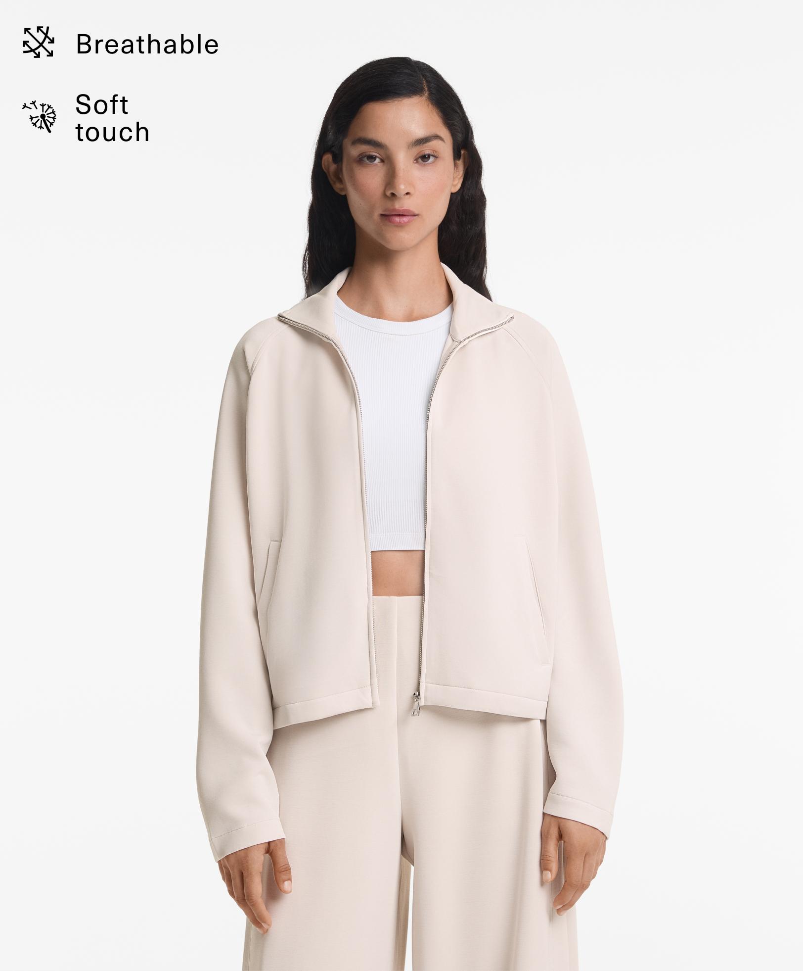 Pleated back Soft Touch jacket with modal