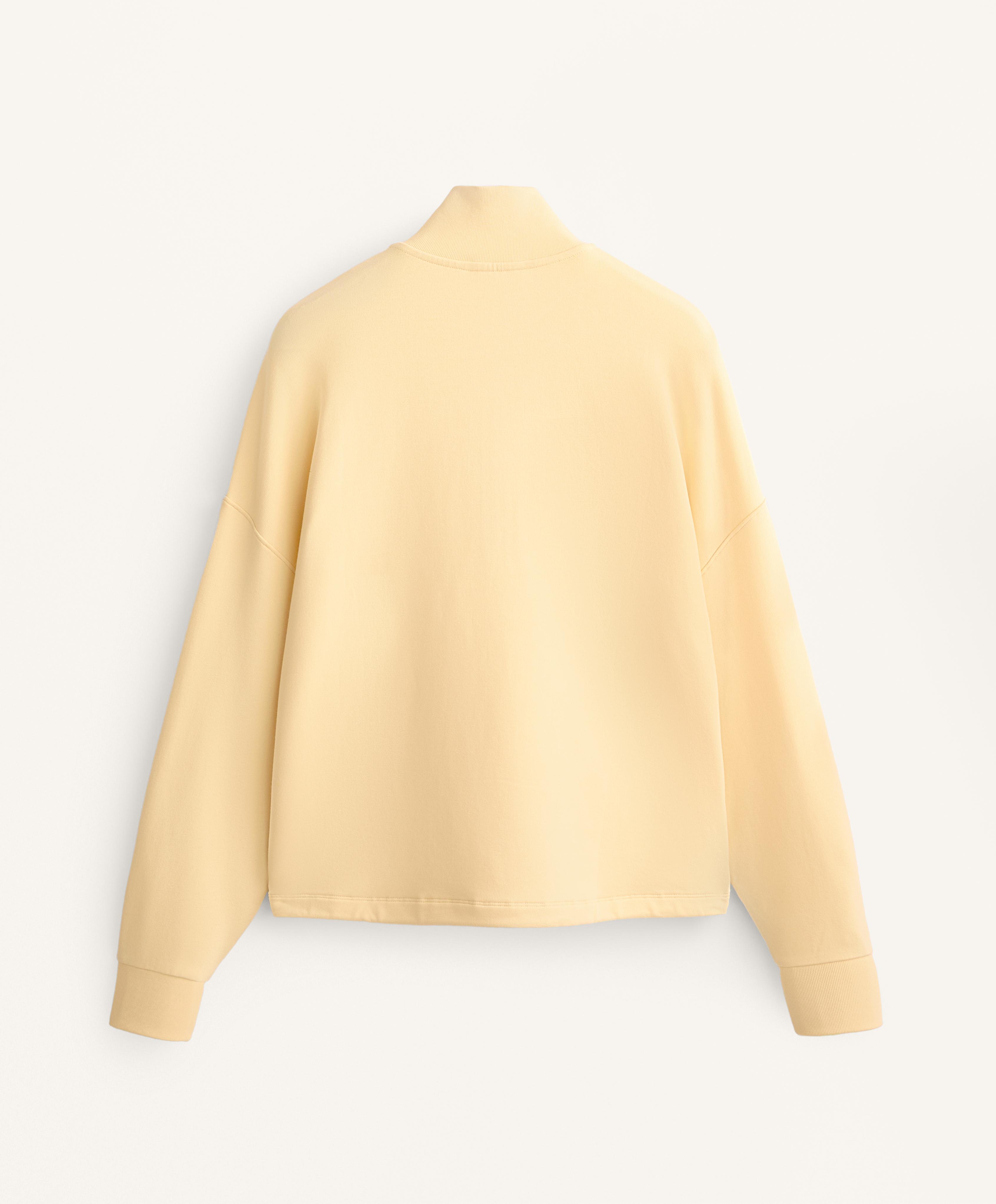 High-neck sweatshirt with cotton and modal