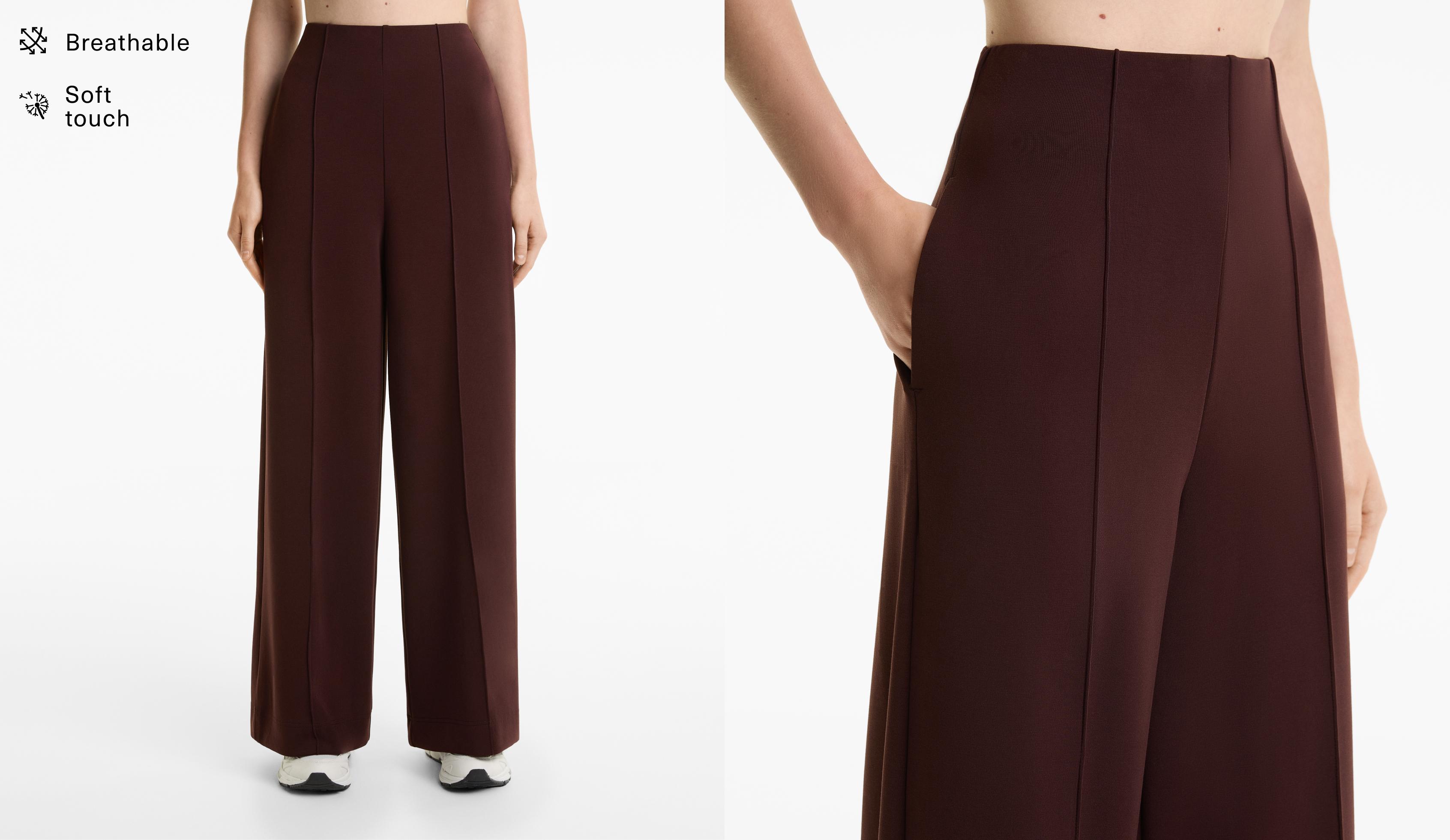 Pantalons rectes nervi amb modal
