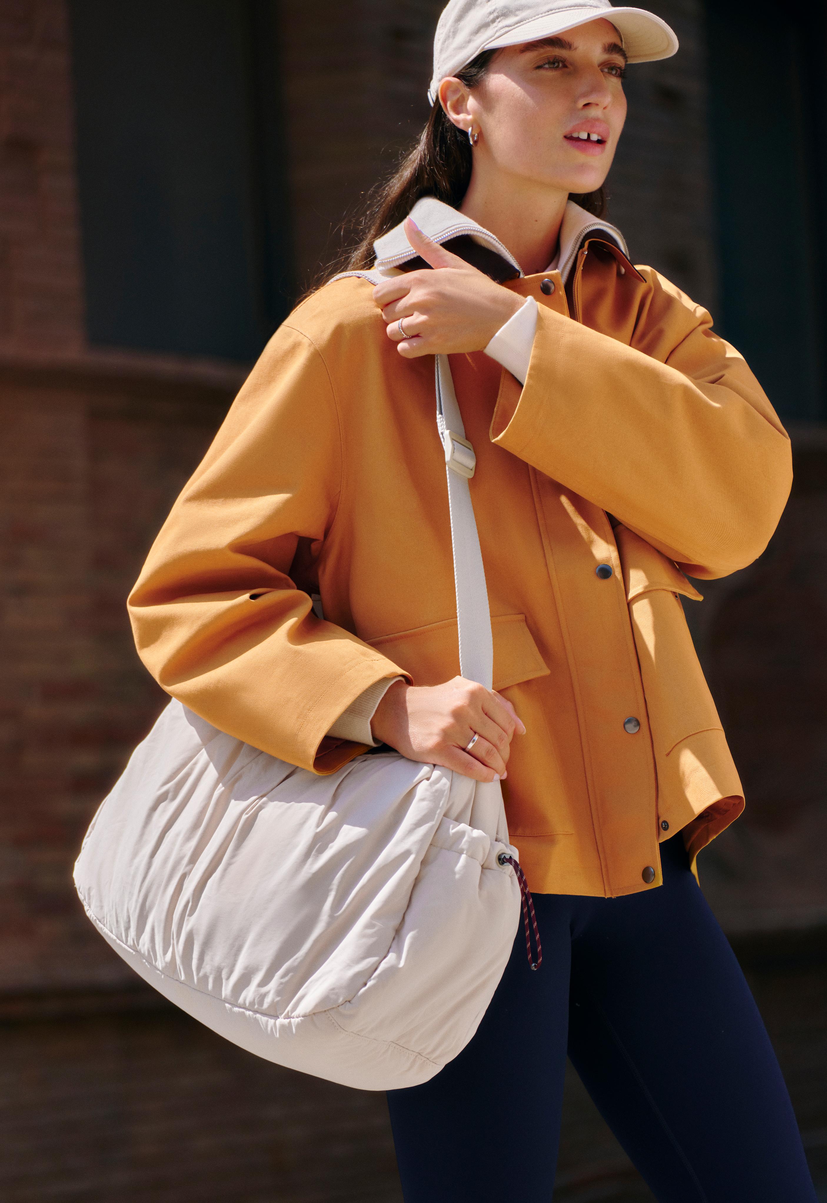 Shopper bag with side pockets — ECRU