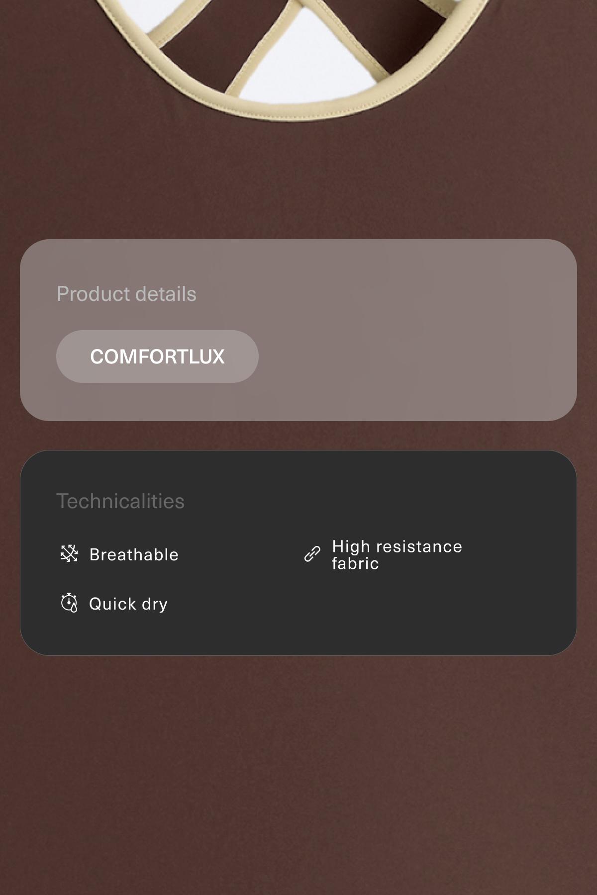 Comfortlux Piping long jumpsuit — BROWN