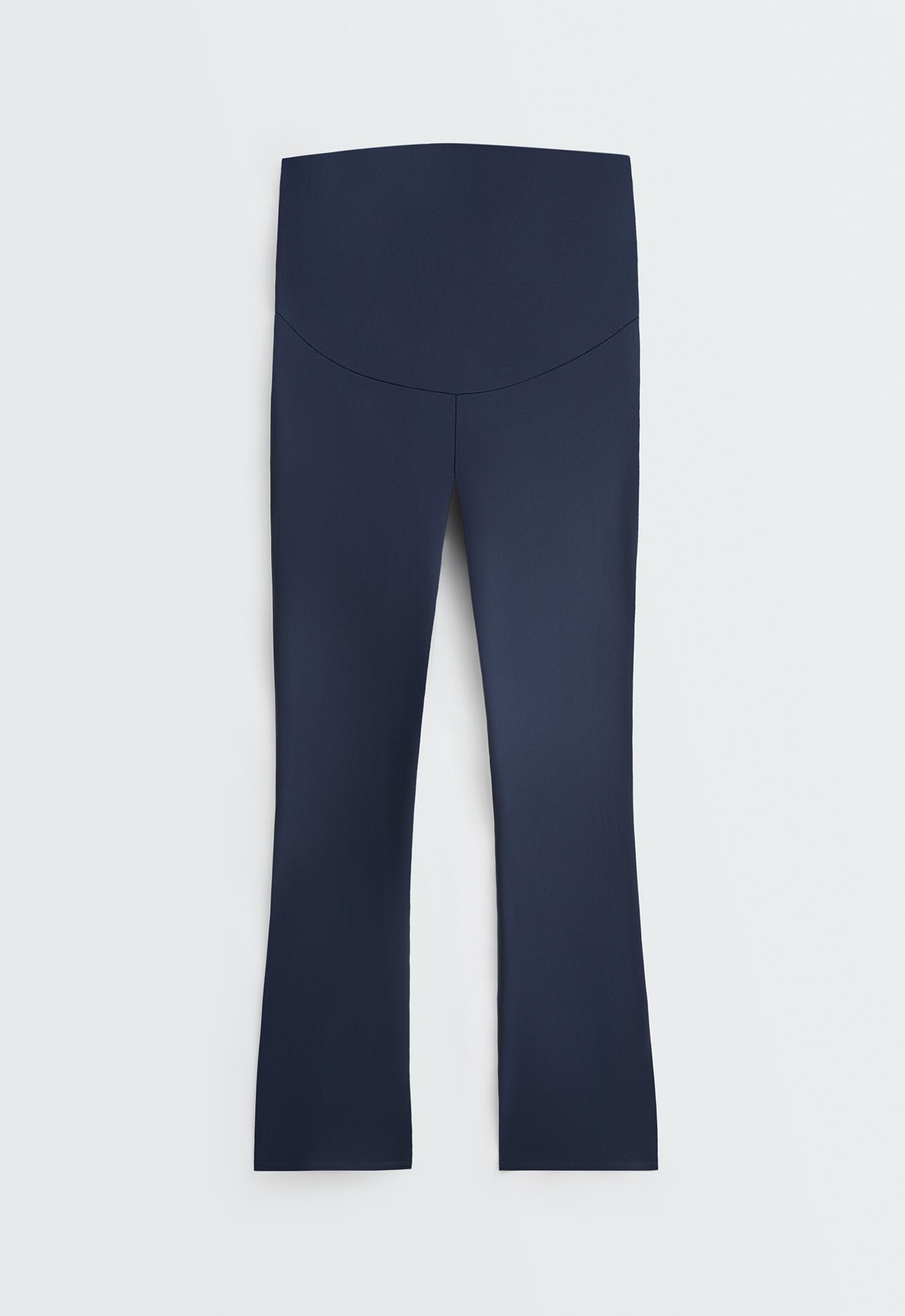 Maternity Comfortlux flare trousers — NAVY BLUE
