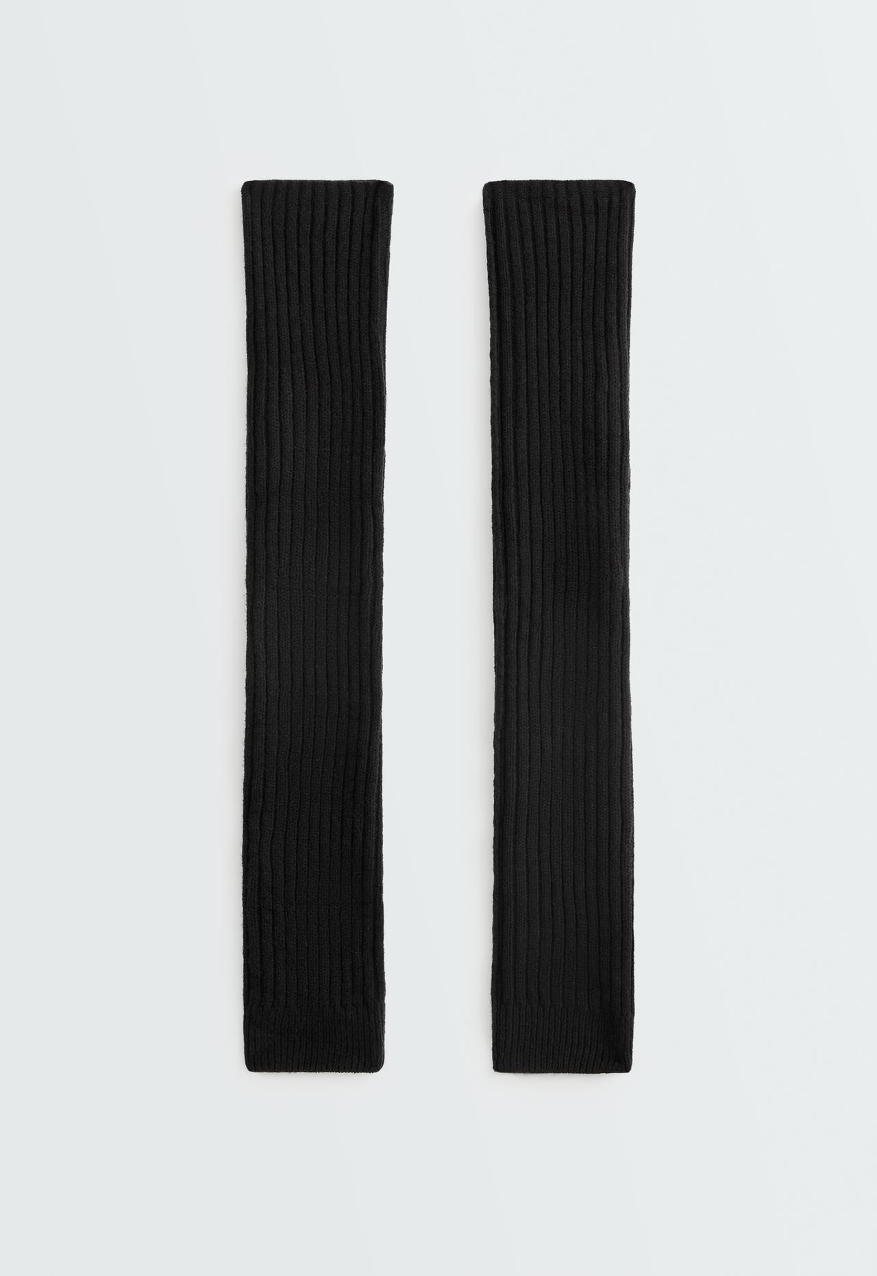 Viscose blend legwarmers — BLACK