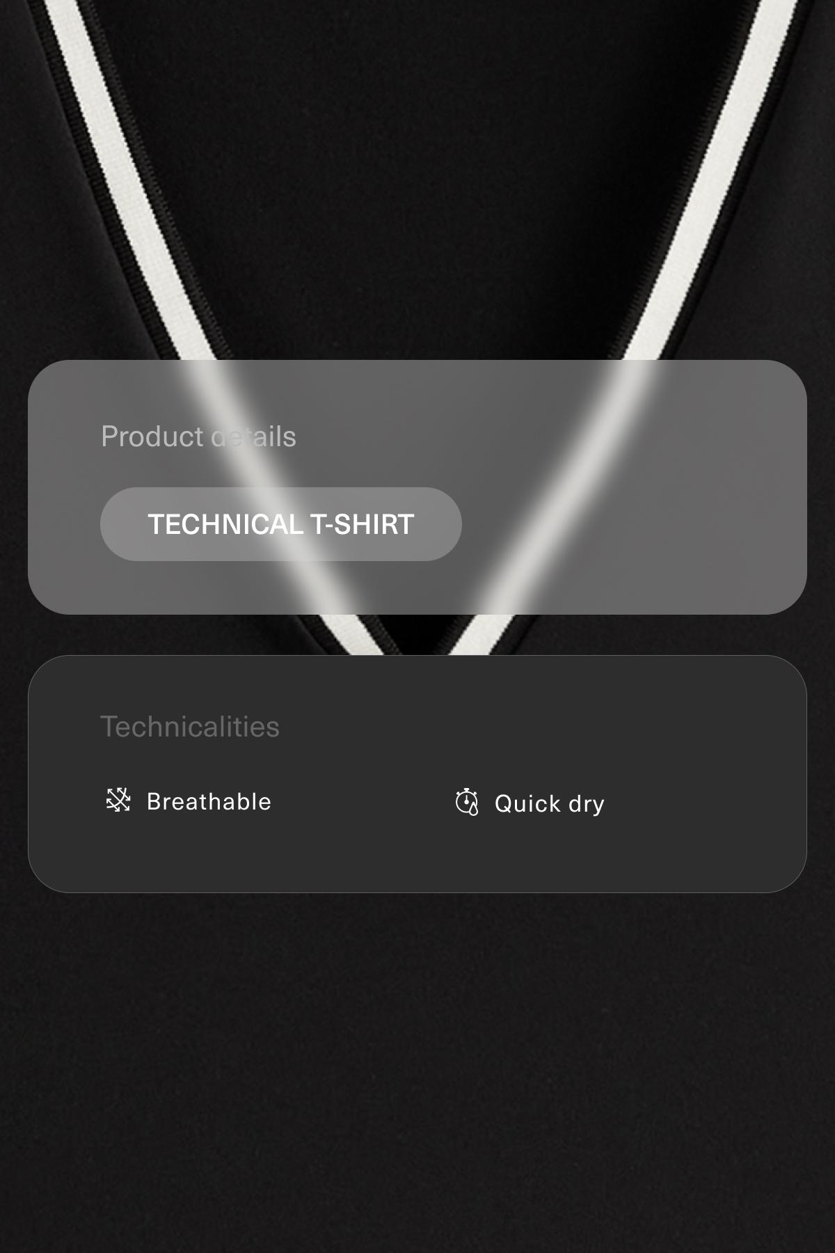 Sleeveless V-neck T-shirt — BLACK