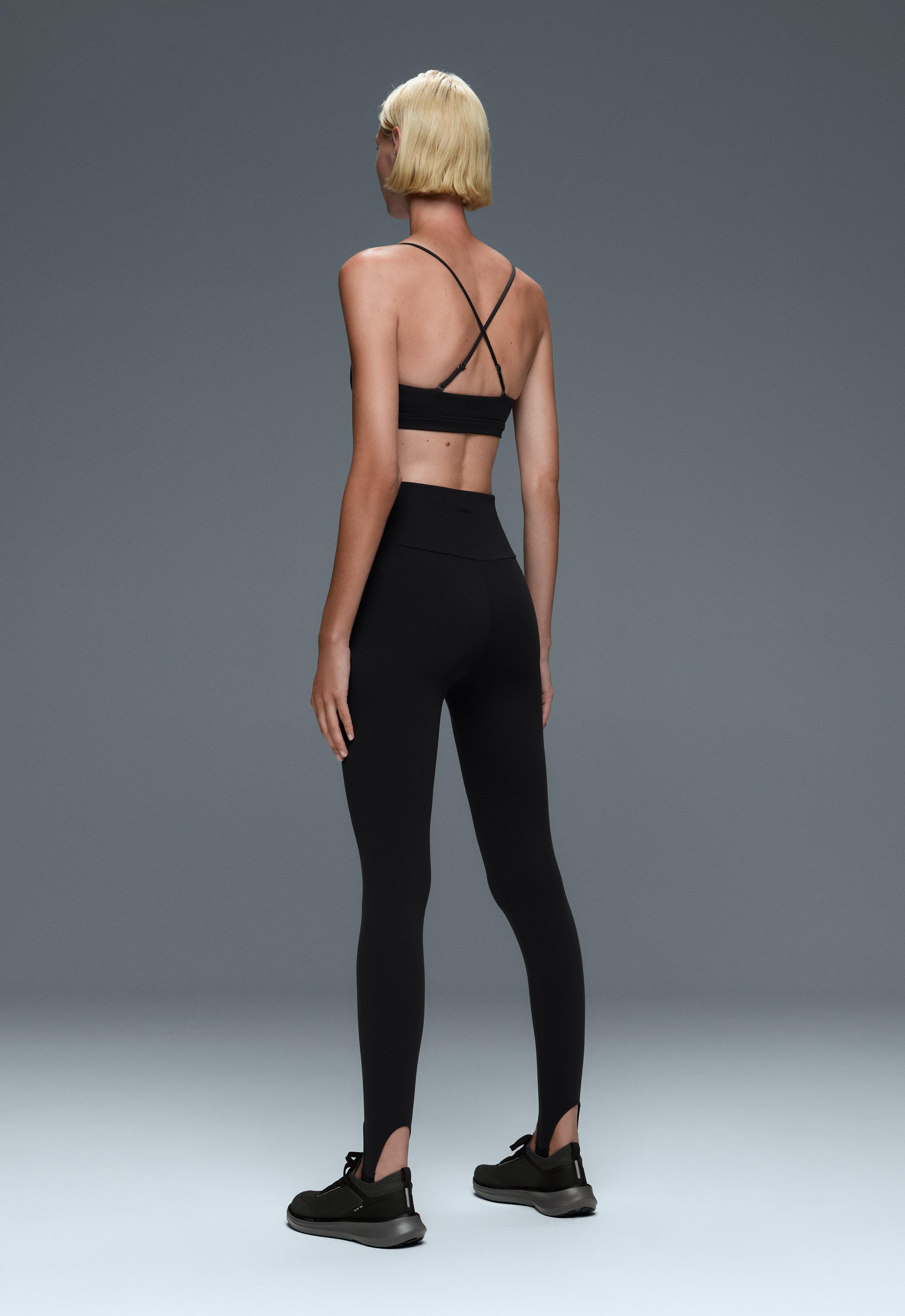 Comfortlux super-high-rise fuseau ankle-length leggings — BLACK