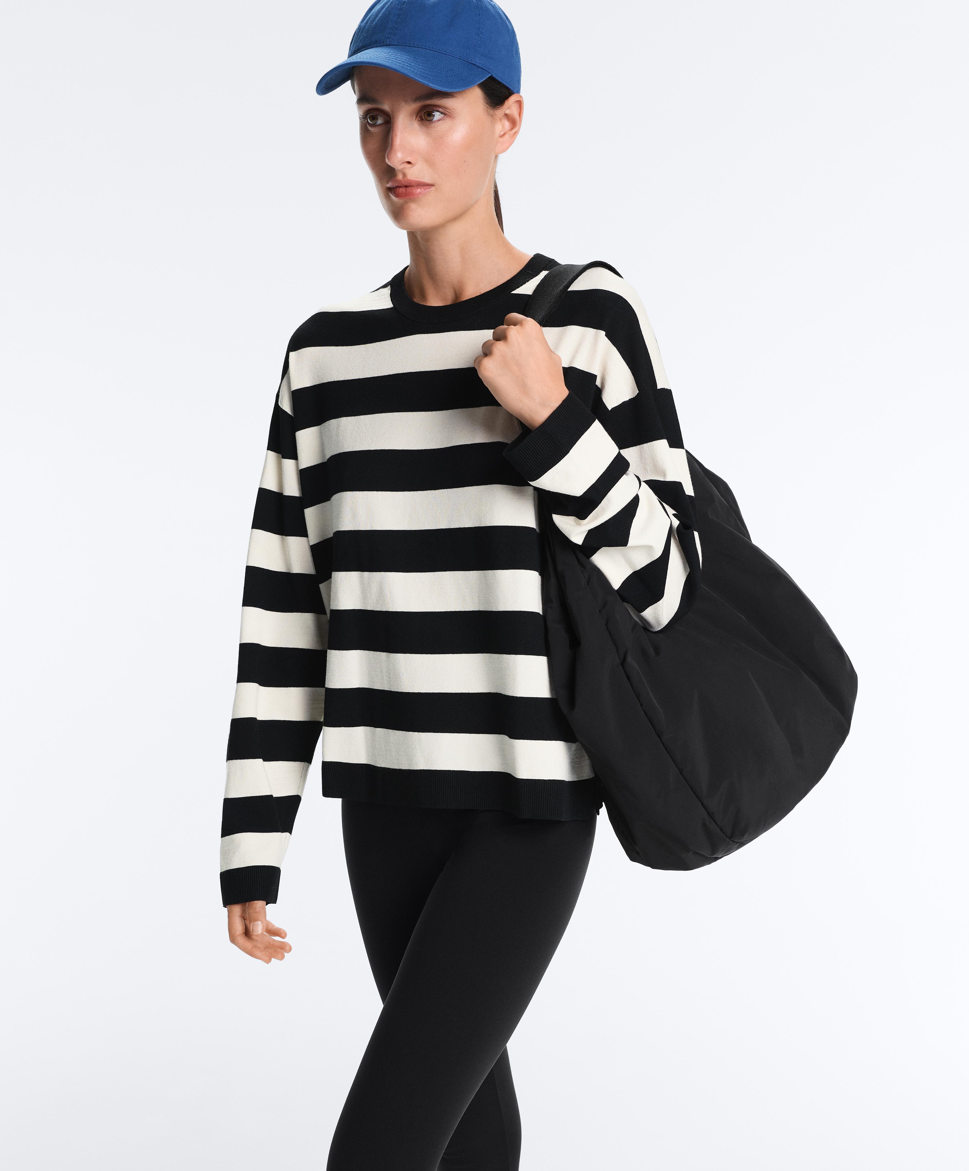 Striped knit jumper — PALE ECRU