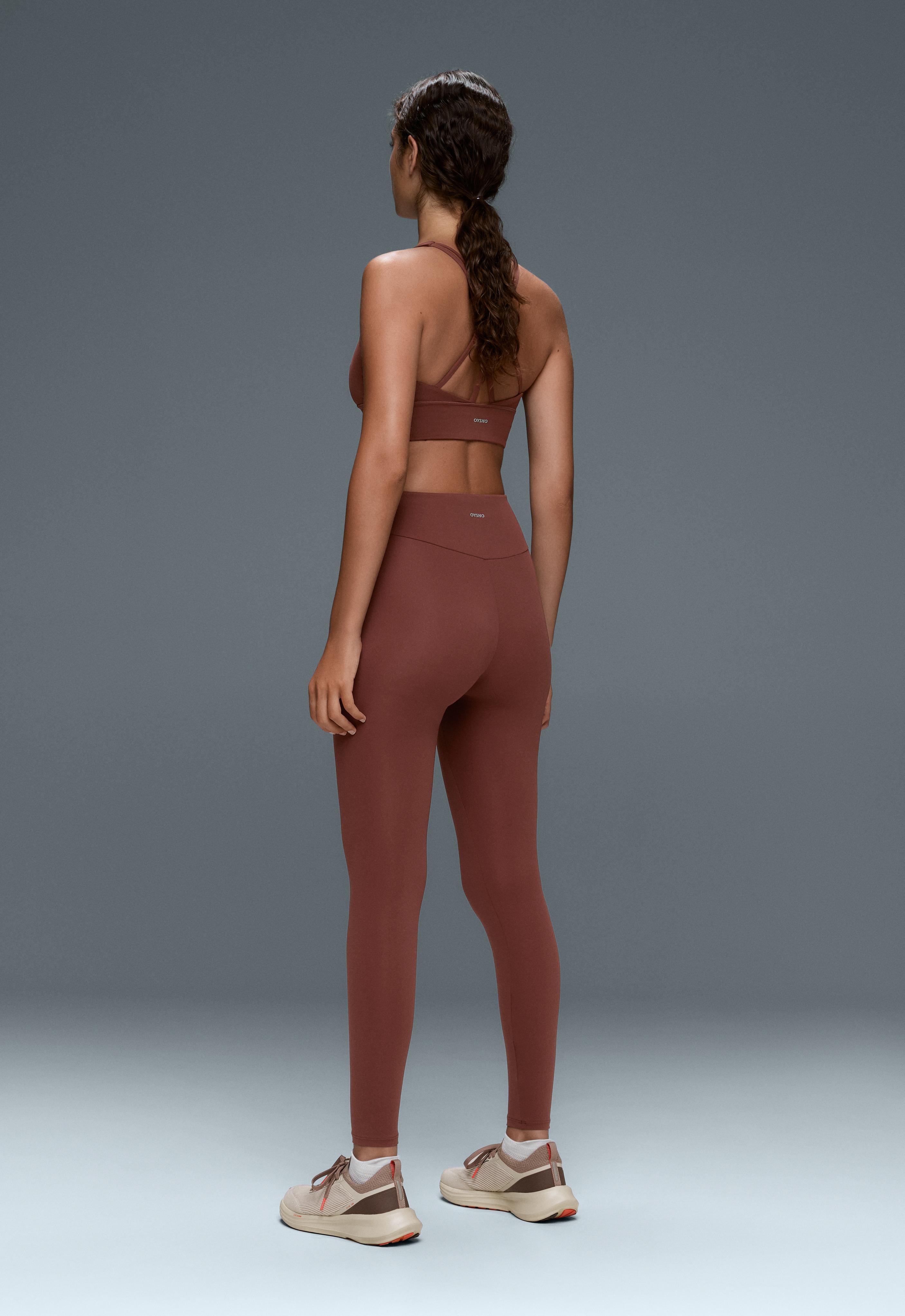 Comfortlux high-waisted ankle-length leggings — TERRACOTTA
