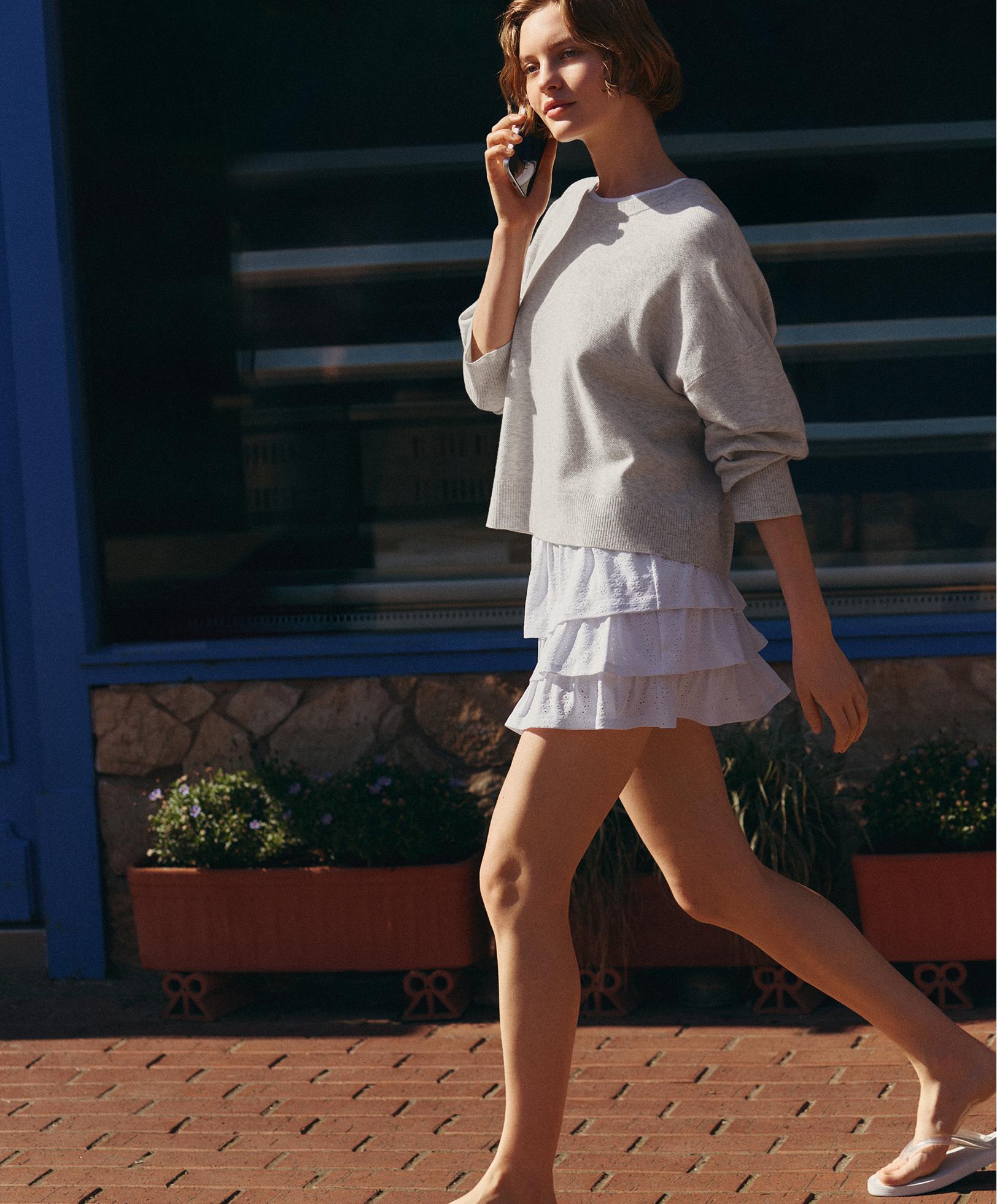 Comfortlux embroidered short skirt