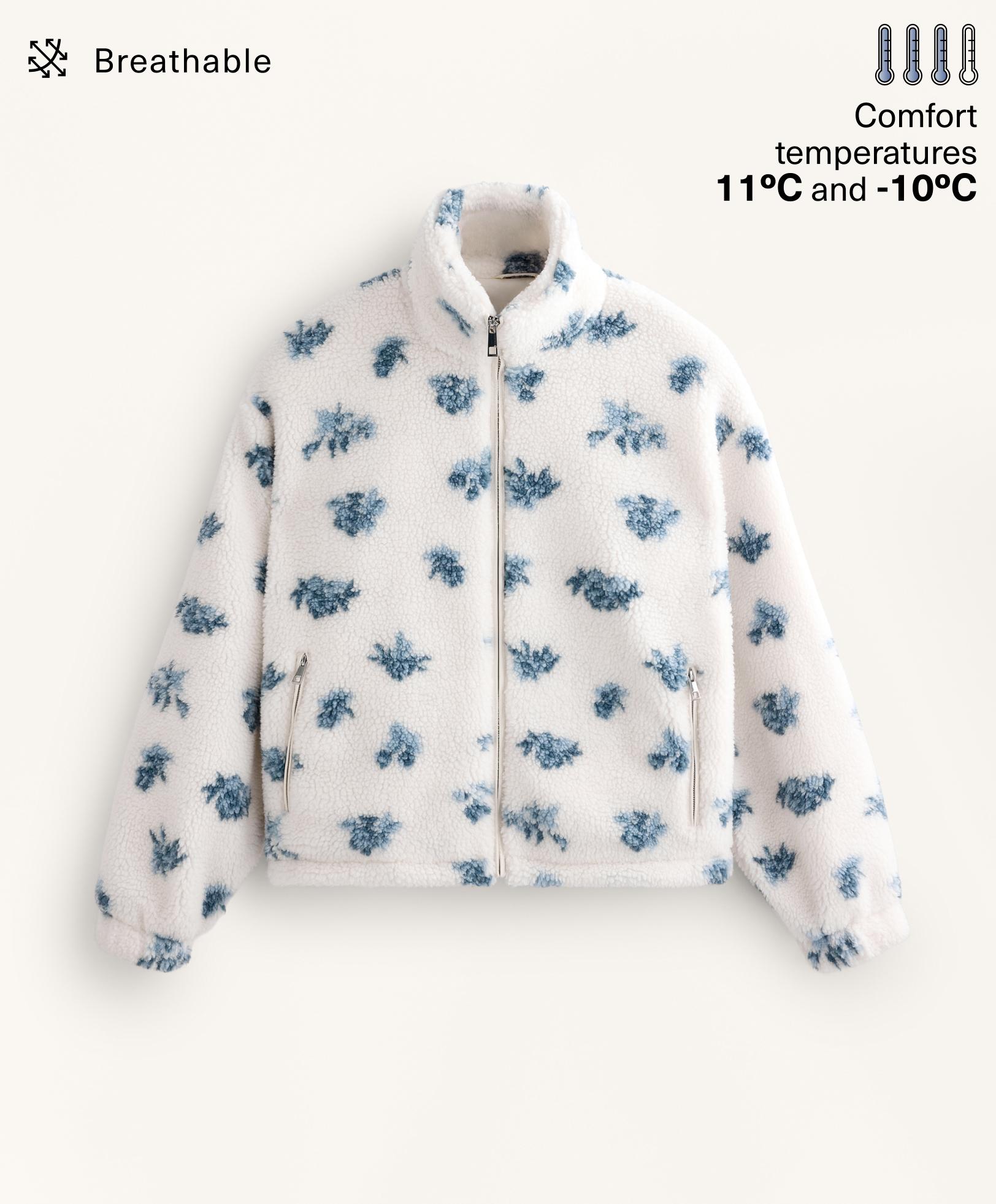 Floral faux-shearling jacket Floral faux-shearling jacket