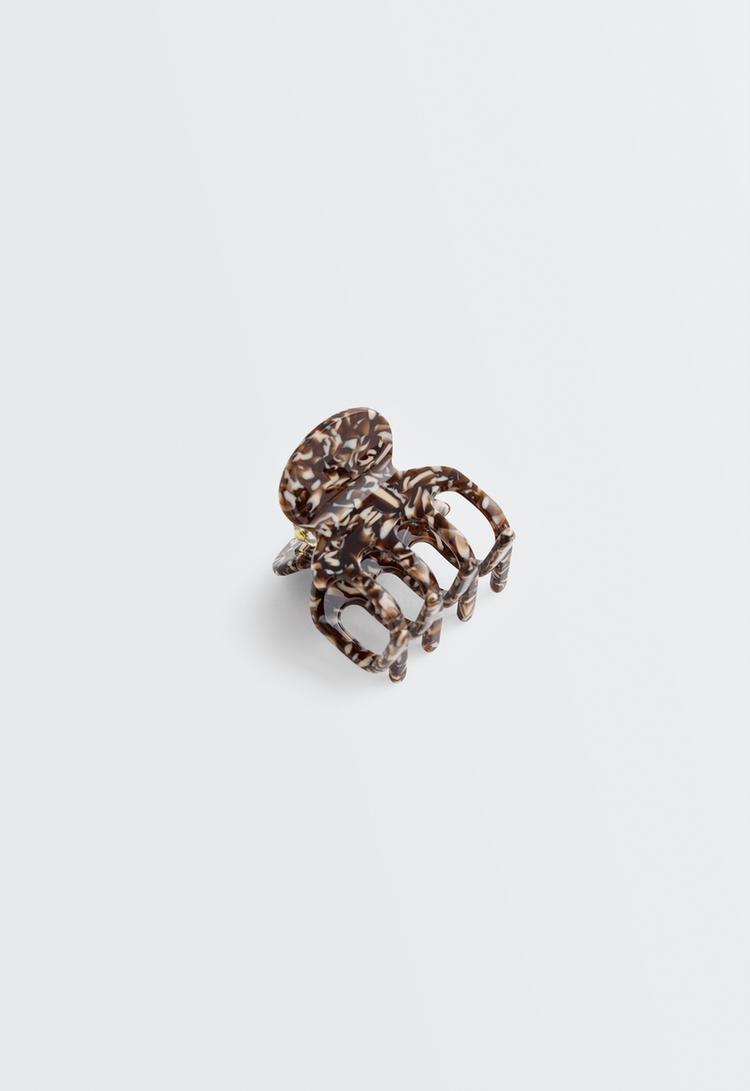 Mini hair claw — DARK NOUGAT