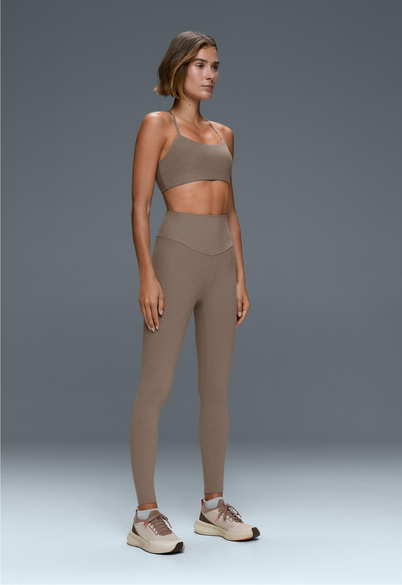 Comfortlux high-waisted ankle-length heathered leggings