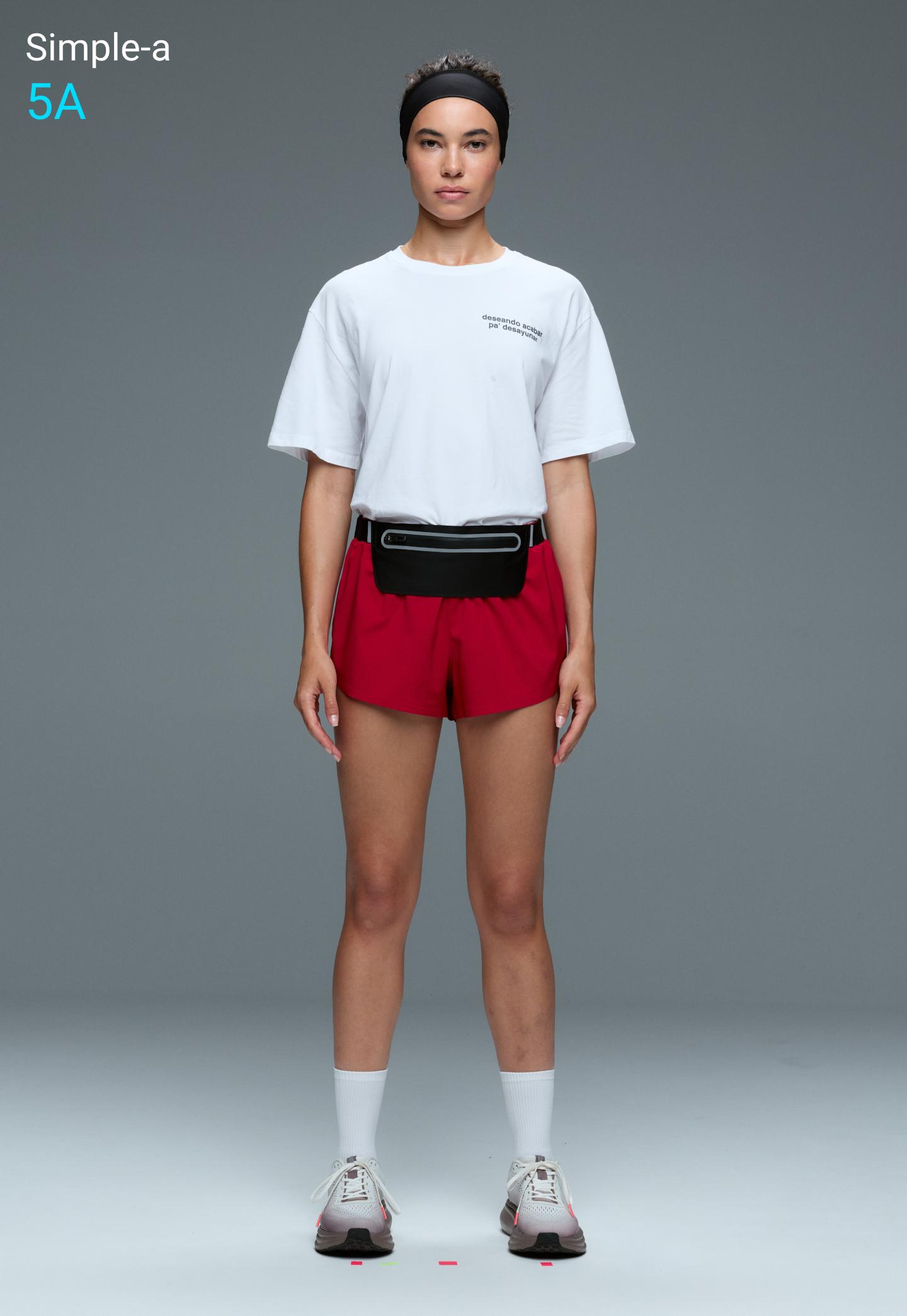 6cm low-rise technical shorts — STRONG RED