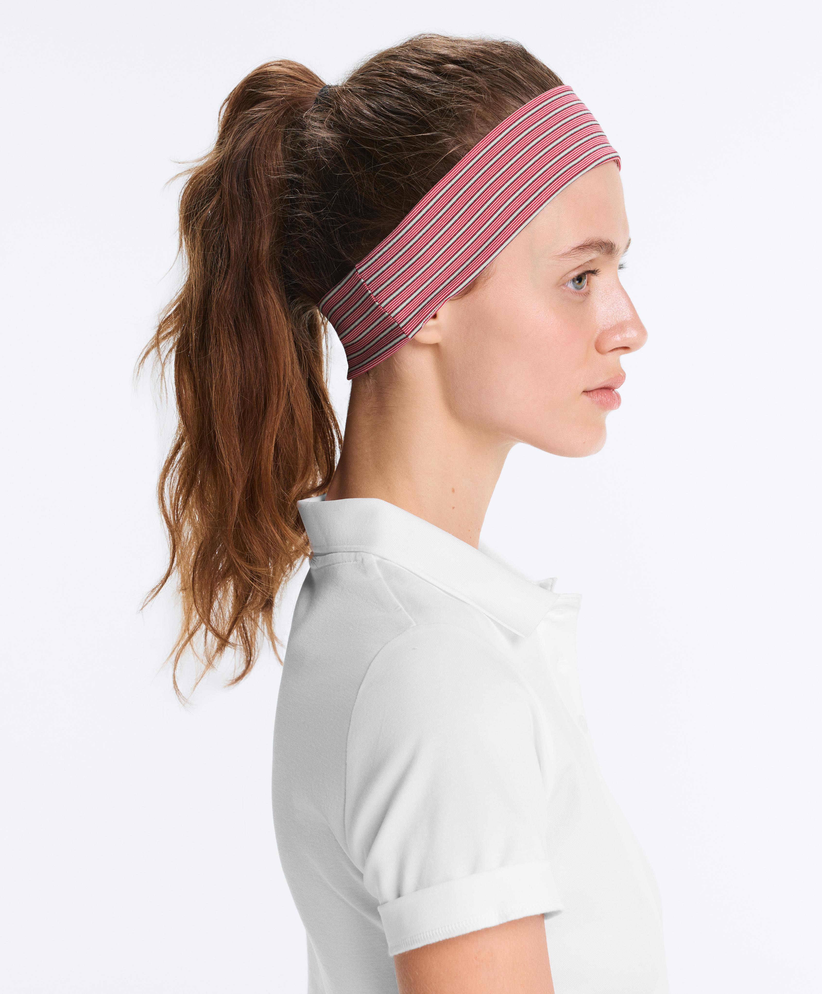 6 cm striped sports headband — RED